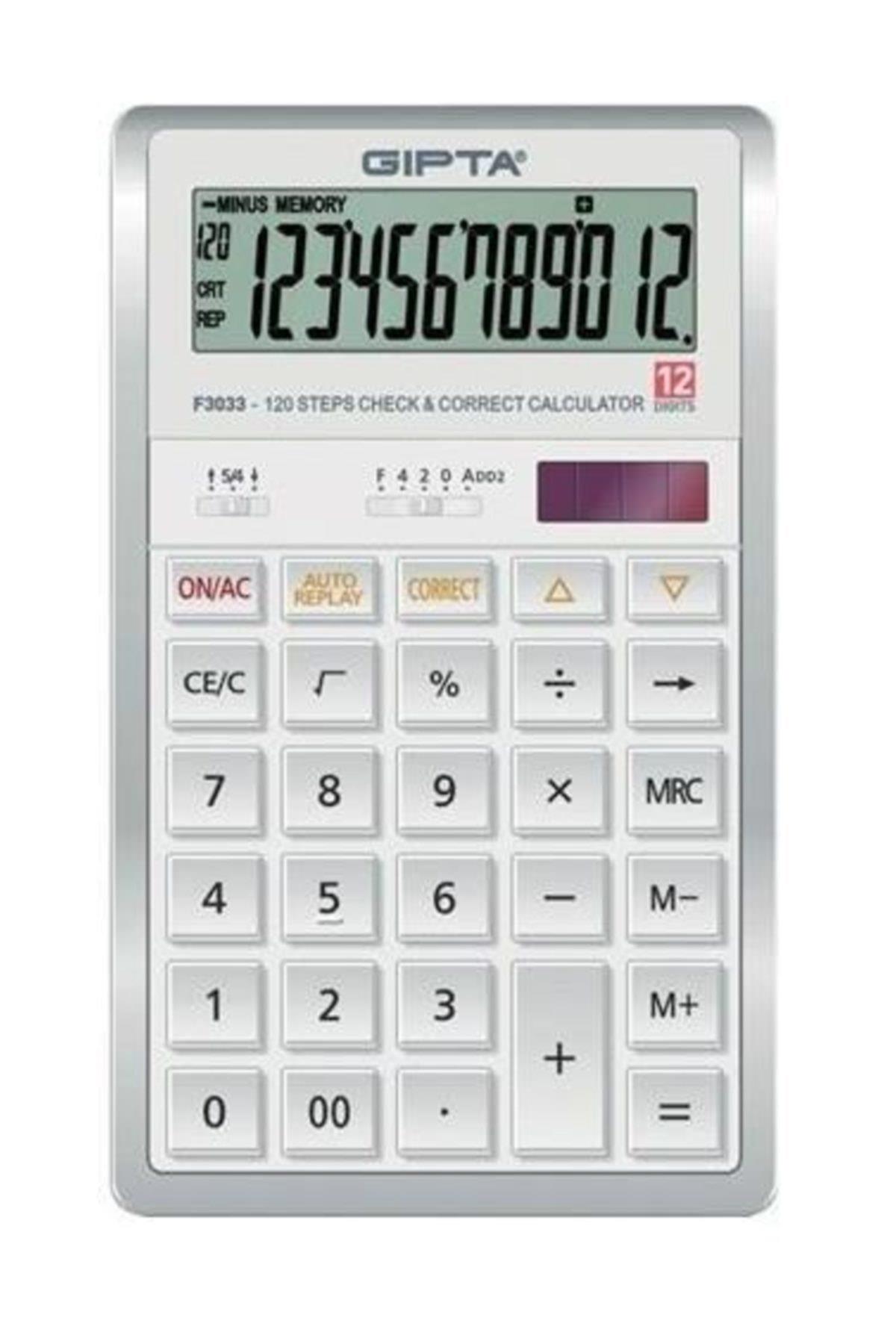 Gıpta Hesap Makinası Masa Üstü 12 Hane F3033