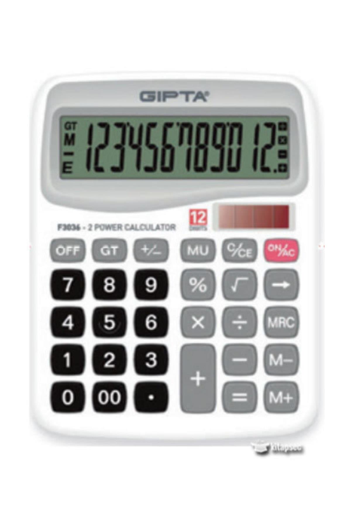 Gıpta Hesap Makinası Masa Üstü 12 Hane F3036