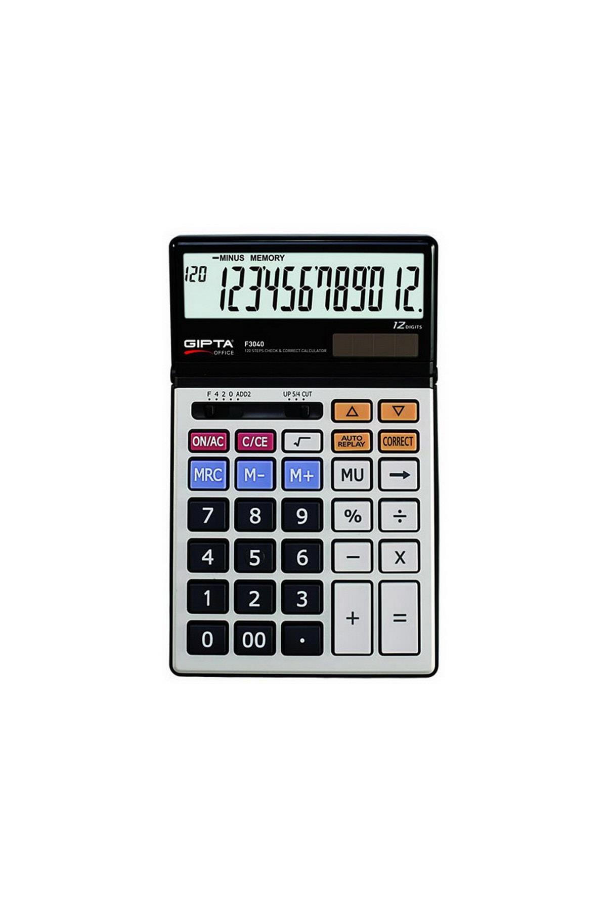 Gıpta Hesap Makinası Masa Üstü 12 Hane F3040