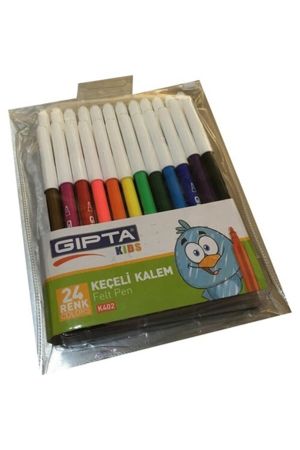 Gıpta Keçeli Boya Kalemi Pvc Çantalı 24 Renk K4020