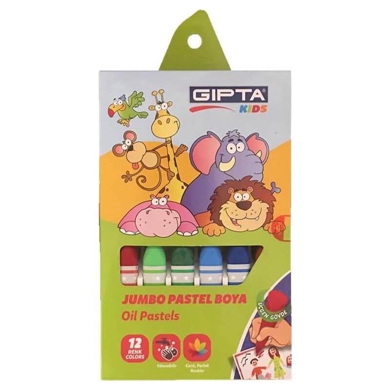 Gıpta Pastel Boya Jumbo Yıkanabilir 14 MM 12 Renk K3710