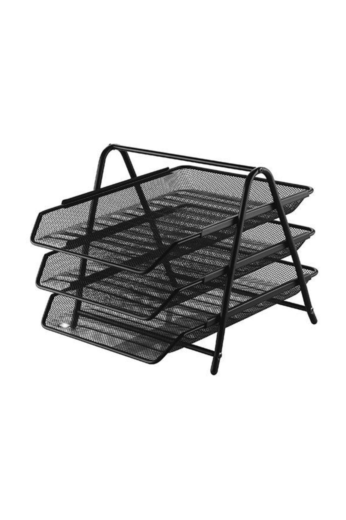 Globox Evrak Rafı Metal 3 LÜ Siyah 6255