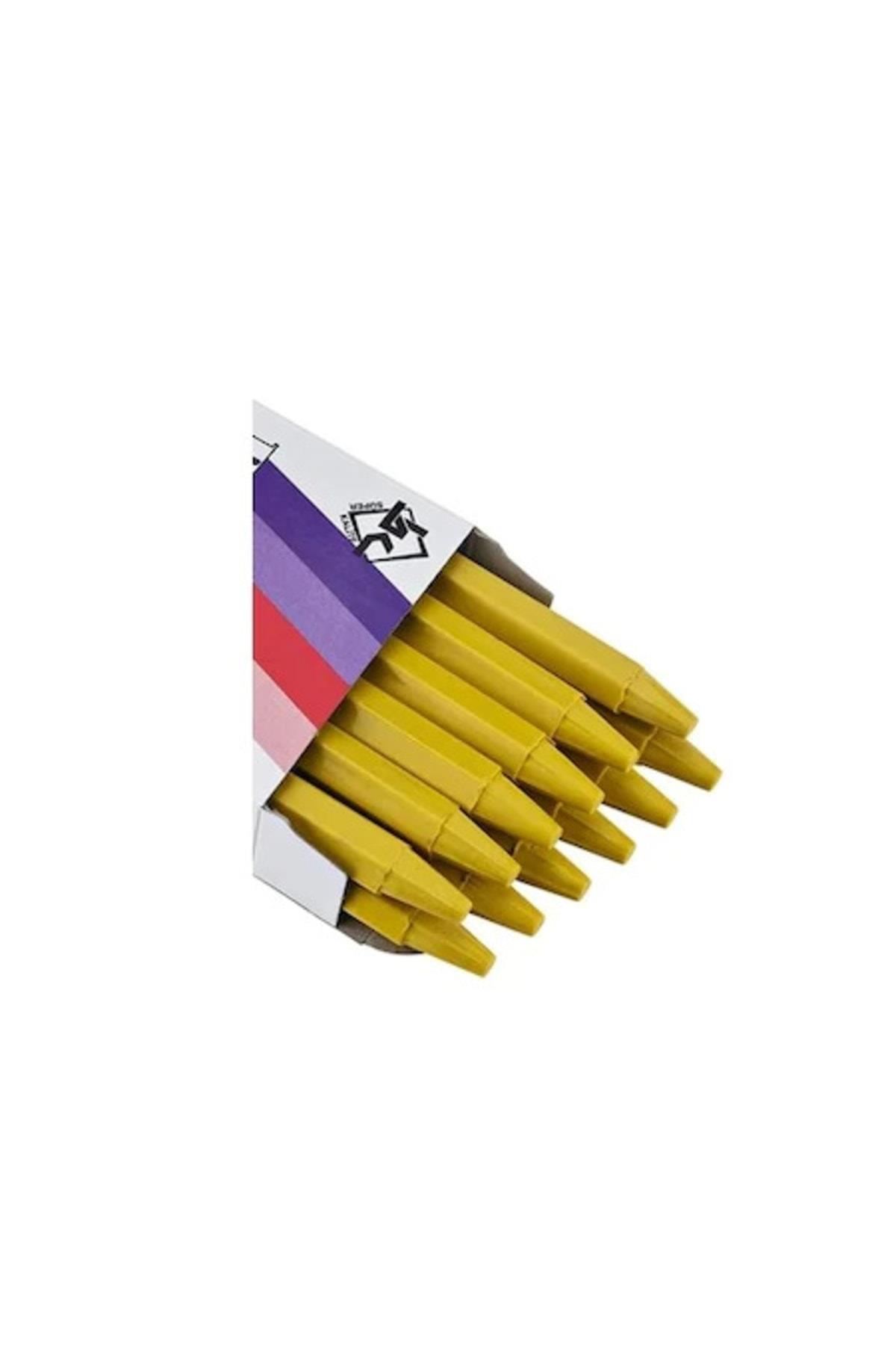 Goyal Tebeşir Yuvarlak Yağlı Sarı Tebeşir (12 Li Paket)