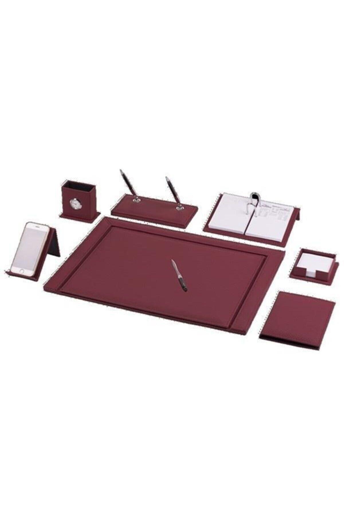 Gülpaş Sümen Takımı 10 Parça Macro Desen Bordo Lüks Çerçeveli Sümen Takımı