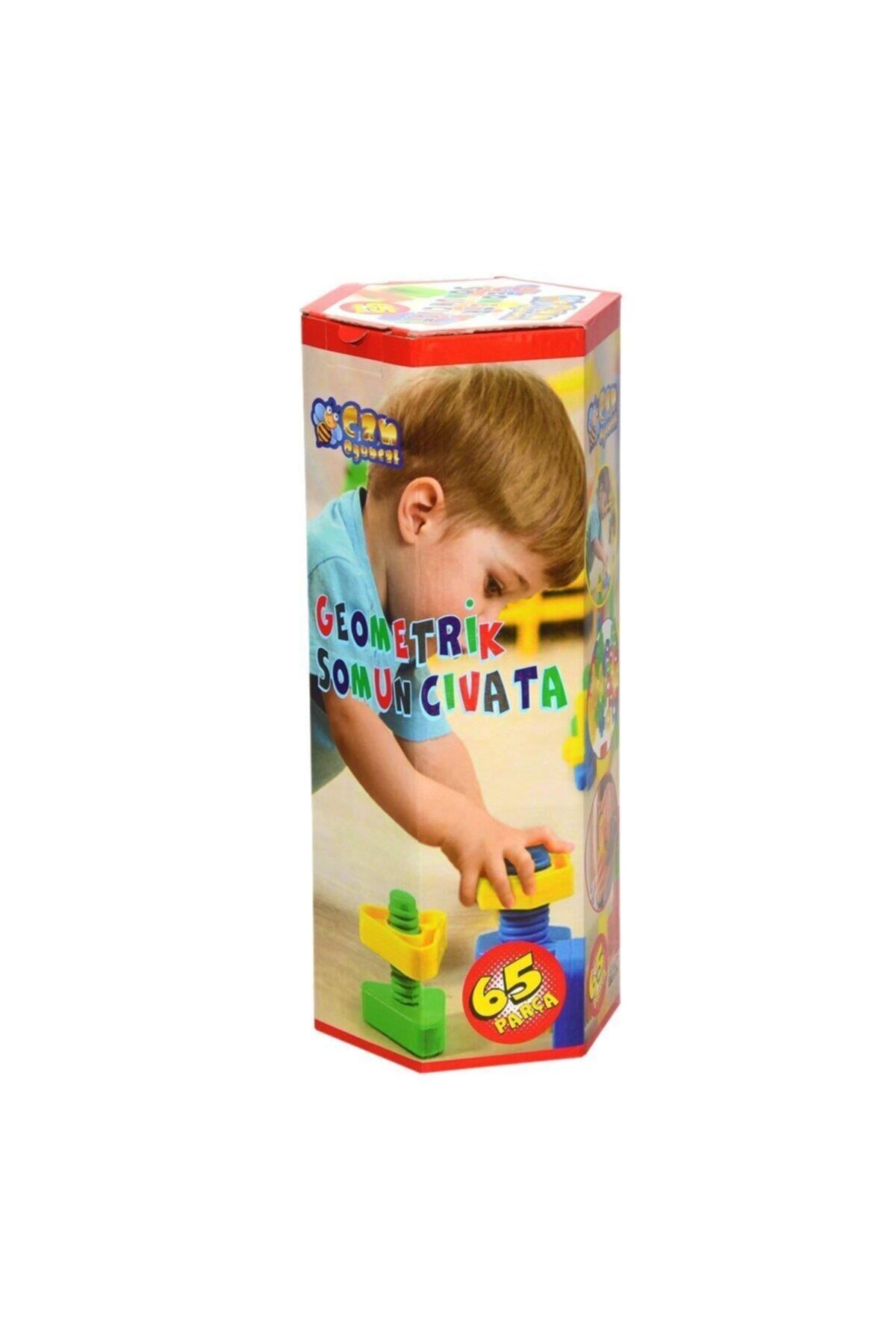 Can Oyuncak Geometrik Somun Vida Çevirme Oyunu 65 Parça