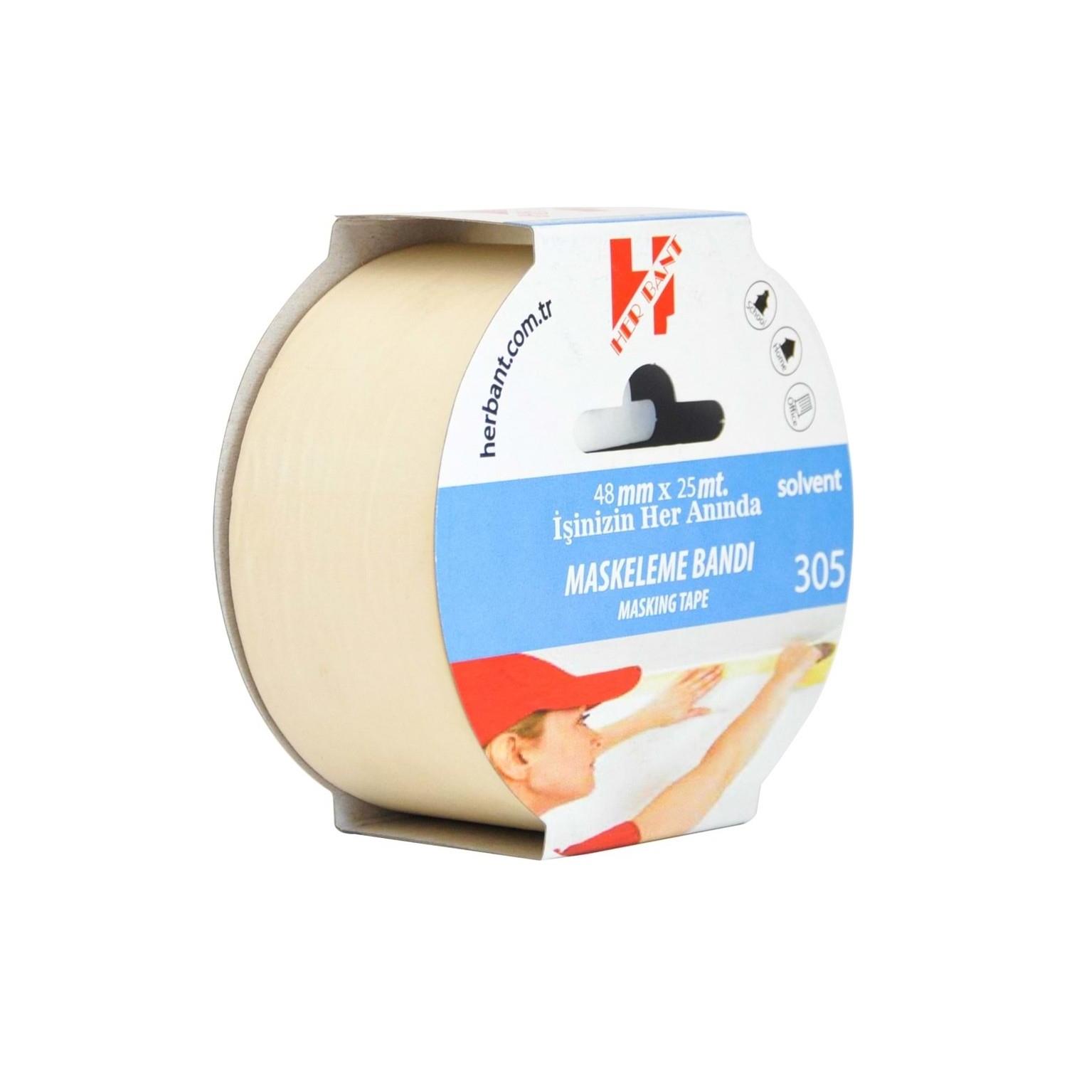 Her Bant Krepe Maskeleme Bantı 48 Mm x 25 Metre Maskeleme Bantı