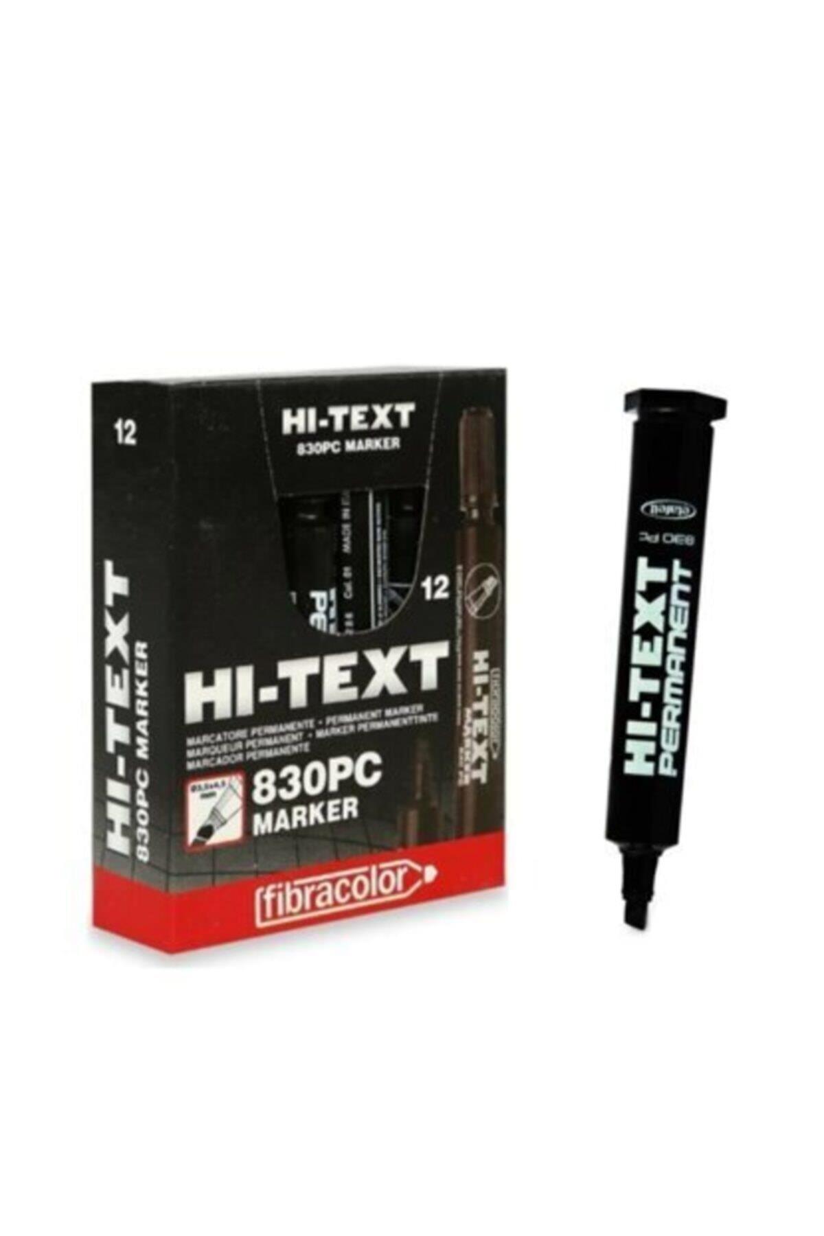 Hi-Text Markör Yuvarlak Uçlu Siyah 830PB (12 Li Paket)
