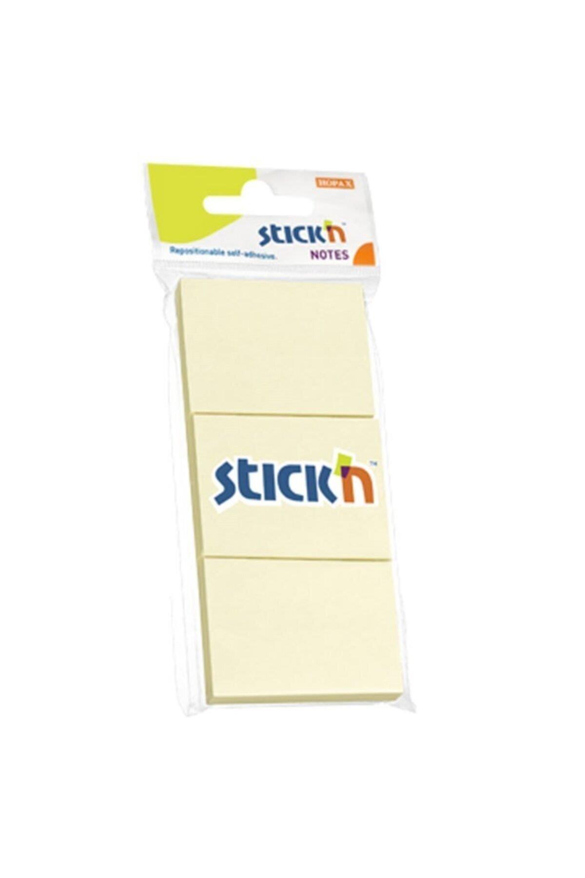 Gıpta Stickn 38 x 51 mm 3 Lü 100 Yaprak Pastel Sarı Yapışkanlı Kağıt