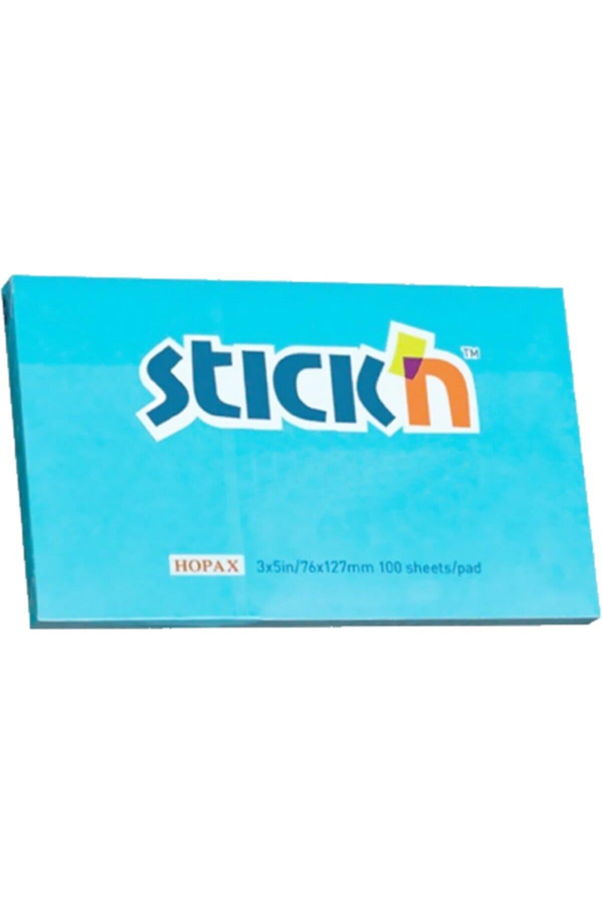 Hopax Stıckn Yapışkanlı Not Kağıdı 100 Yaprak 76x127 Mm Eco Pastel Mavi