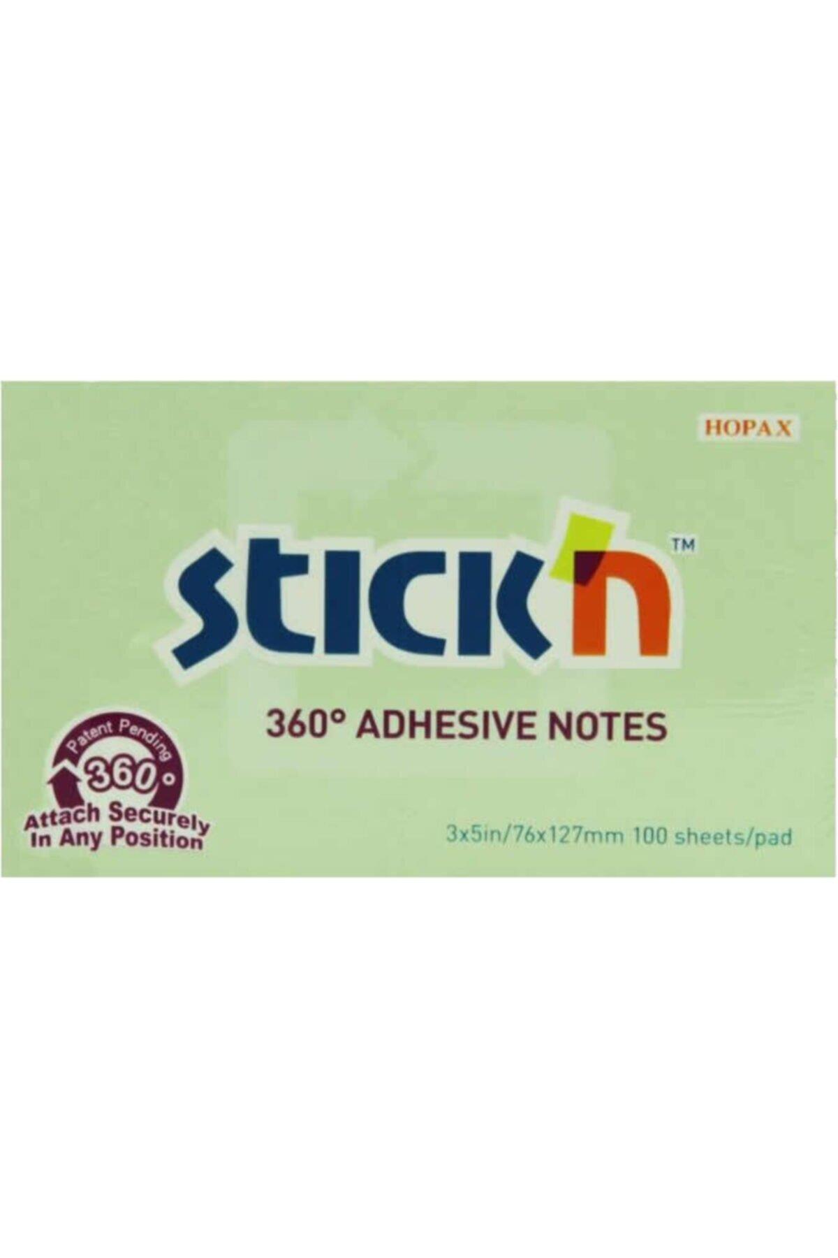 Hopax Stıckn Yapışkanlı Not Kağıdı 100 Yaprak 76x127 Mm Eco Patel Yeşil