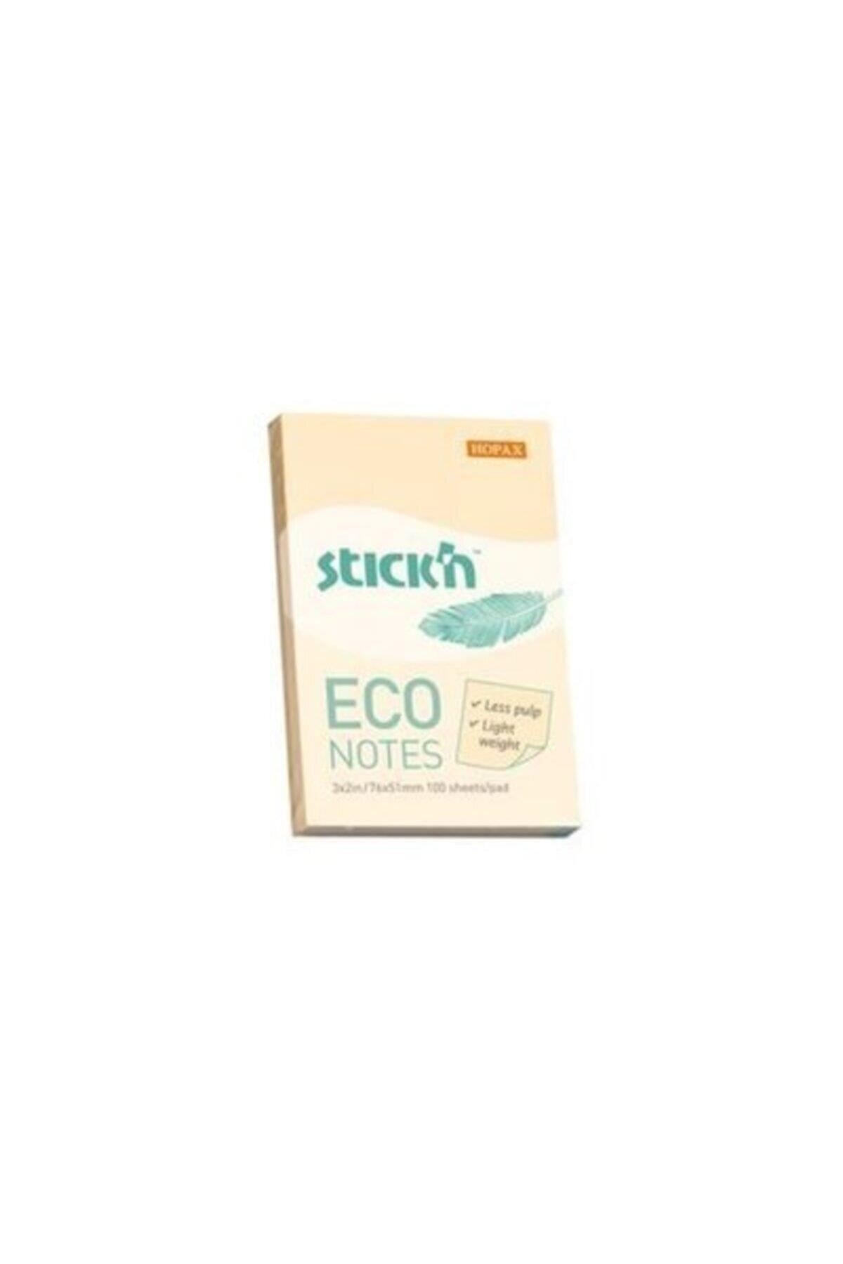 Hopax Stıckn Yapışkanlı Not Kağıdı 100 Yaprak 76x51 Mm Eco Patel Sarı