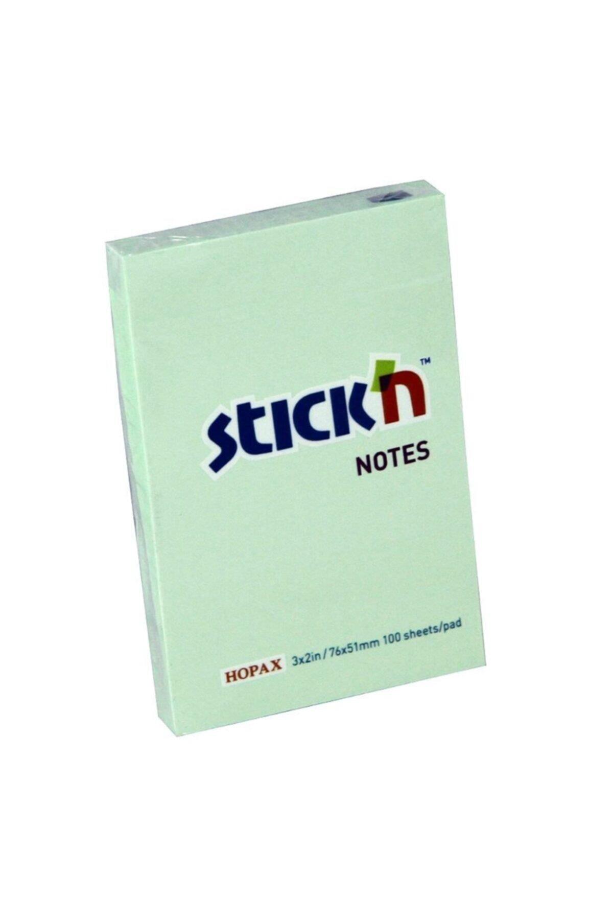 Hopax Stıckn Yapışkanlı Not Kağıdı 100 Yaprak 76x51 Mm Pastel Yeşil