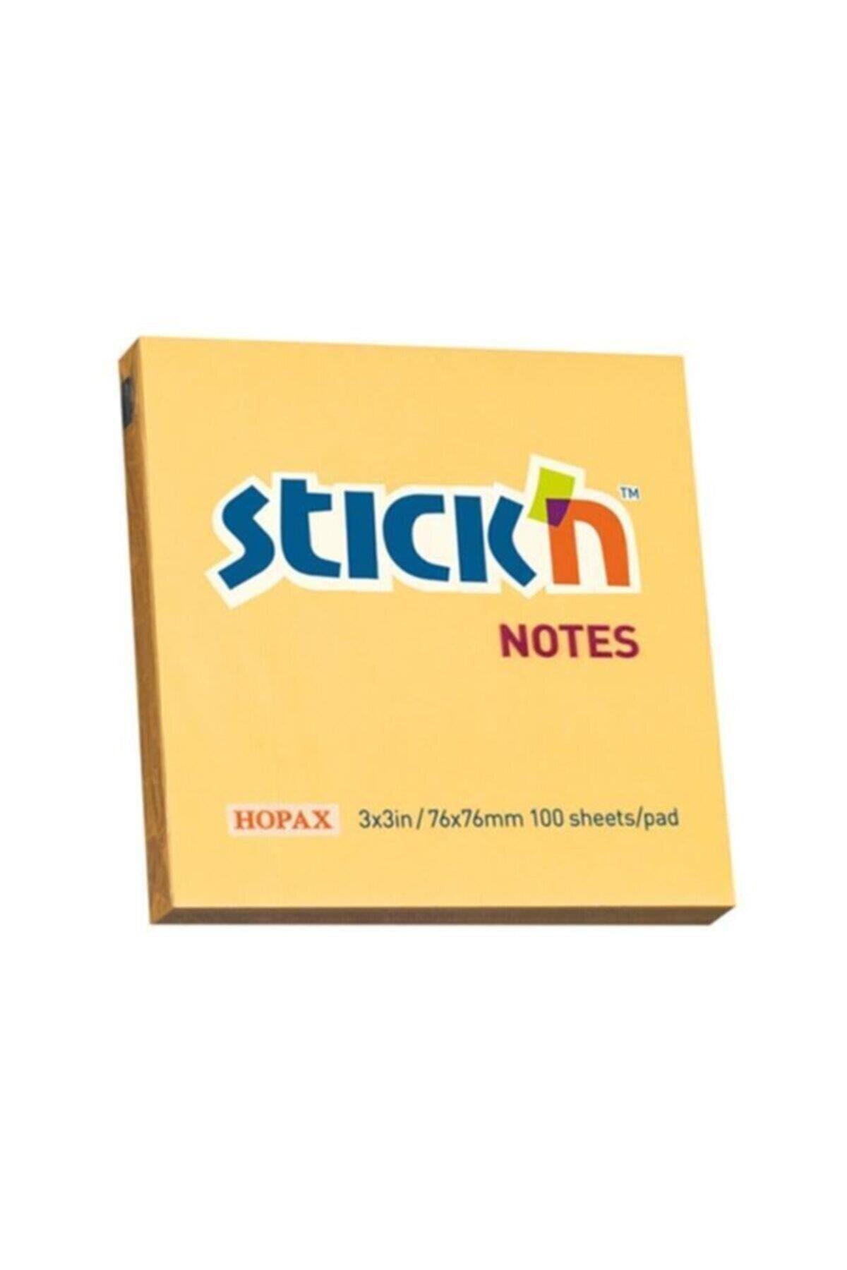 Hopax Stıckn Yapışkanlı Not Kağıdı 100 Yaprak 76x76 Mm Pastel Turuncu 