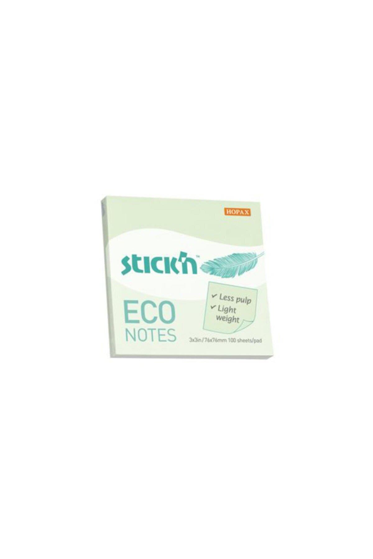 Gıpta Stickn Eco Notes 100 Yaprak Pastel Yeşil Yapışkanlı Not Kağıdı 76 x 76 mm