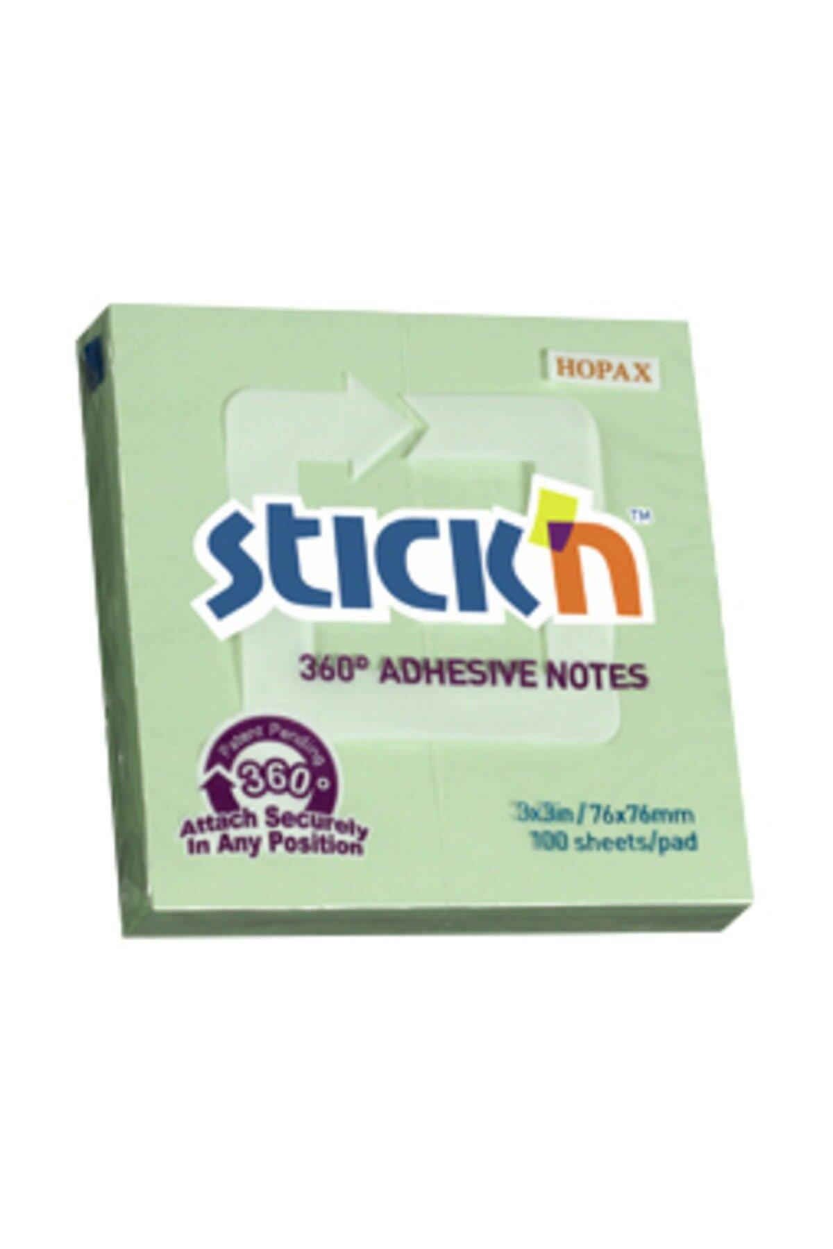 Hopax Stıckn Yapışkanlı Not Kağıdı 100 Yaprak 76x76 Mm Yeşil