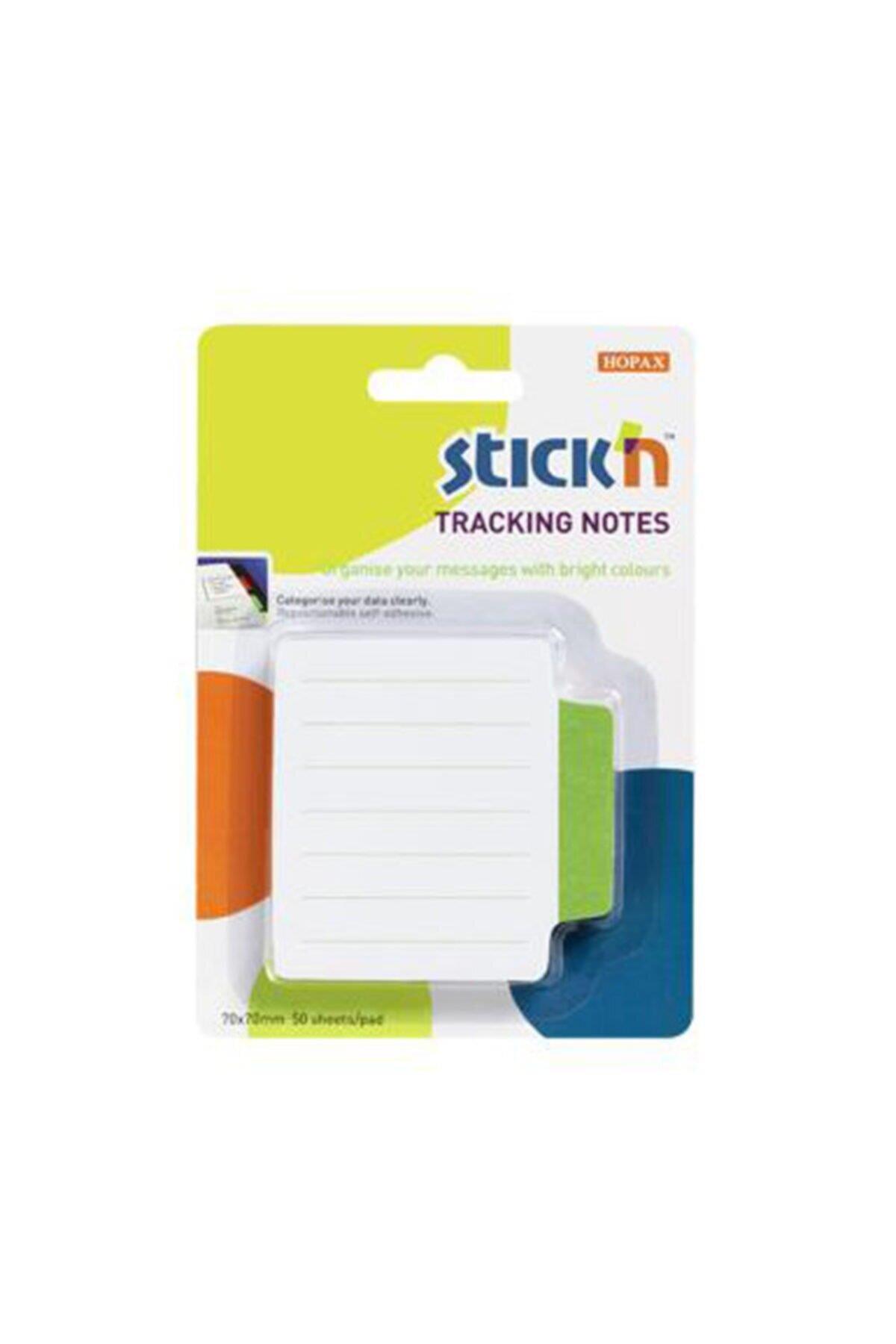 Hopax Stickn Yapışkanlı Not Kağıdı Çizgili Sep. 50 Yaprak 70x70 Mm Beyaz Yeşil