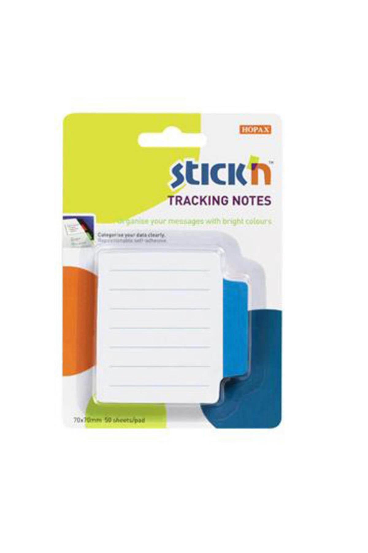 Hopax Stickn Yapışkanlı Not Kağıdı Çizgili Sep. 50 Yaprak 70x70 Mm Beyaz Mavi
