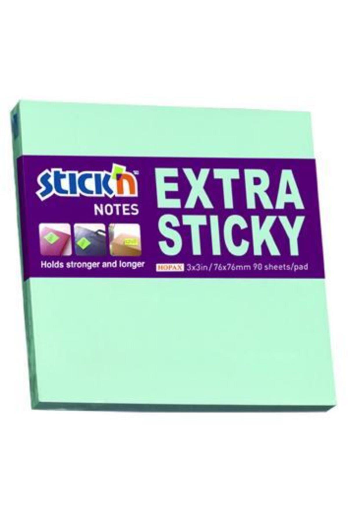 Hopax Stickn 76x76mm Extra Yapışkanlı Not Kağıdı Pastel Mavi 90 Yaprak
