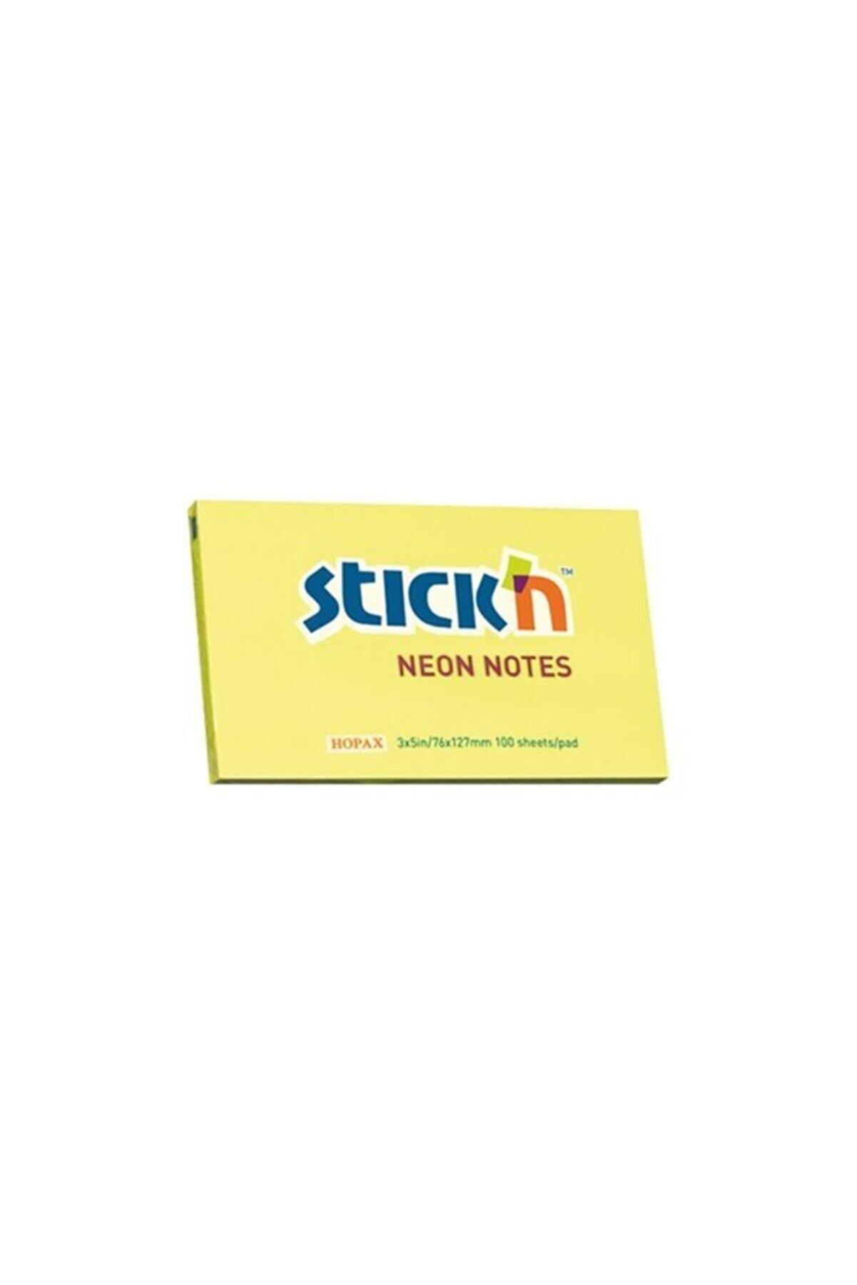 Hopax Stıckn Yapışkanlı Not Kağıdı Neon Sarı 76x127 MM 100 Yaprak