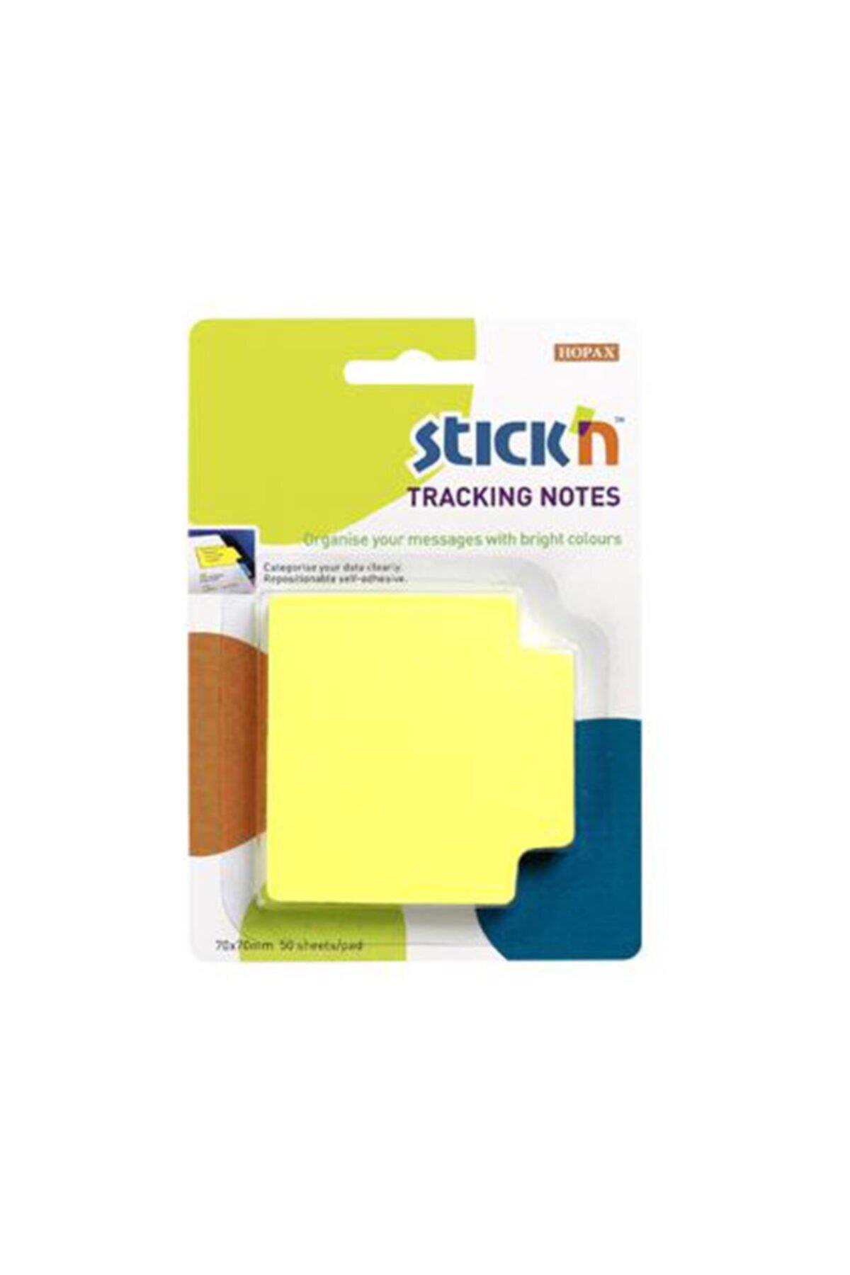 Hopax Stıckn Yapışkanlı Not Kağıdı Trackıng 50 Yaprak 70x70 Mm Fosforlu Sarı