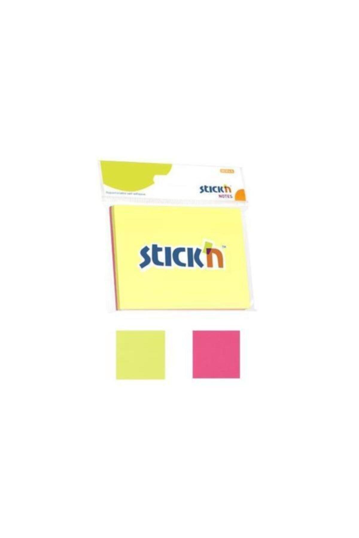 Hopax Stickn Yaışkanlı Not Kağıdı 76 X 102 Mm Yarı Saydam 2 Neon Renk 100 Yaprak