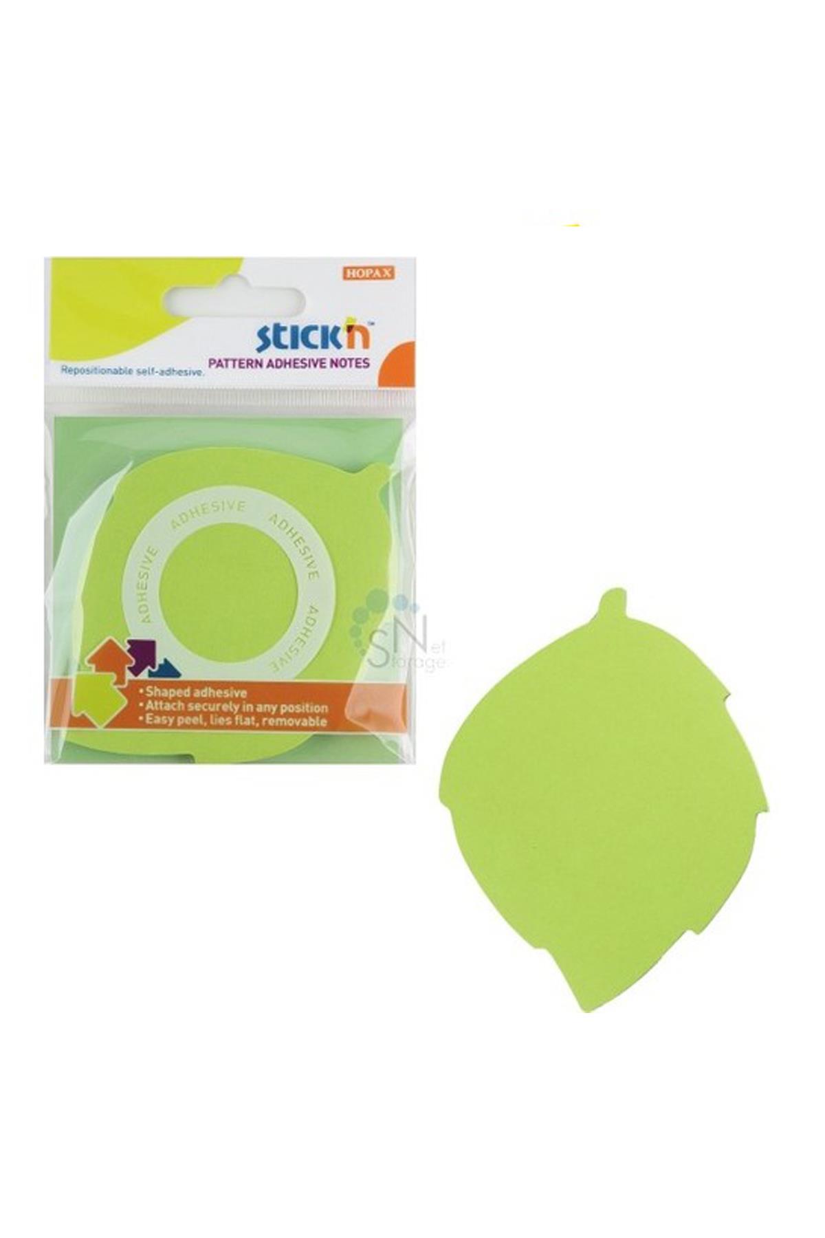 Hopax Stickn Yapışkanlı Not Kağıdı Yaprak Şekilli 50 Yaprak 70x70 mm Yeşil