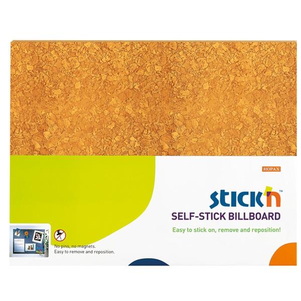 Hopax Stickn Mantar Pano Kendin Yapıştır 58 x 46 cm Kahverengi Yapışkanlı Pano