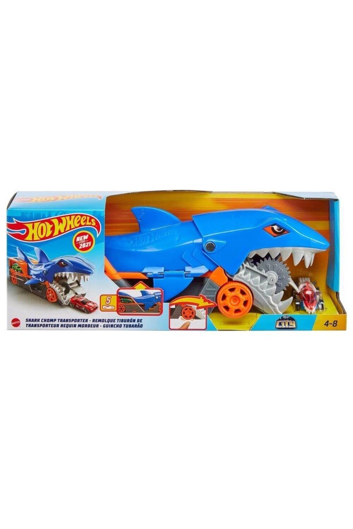 Hot Wheels Köpek Balığı Taşıyıcı Oyun Seti 1 Adet 1:64 Ölçekli Araba