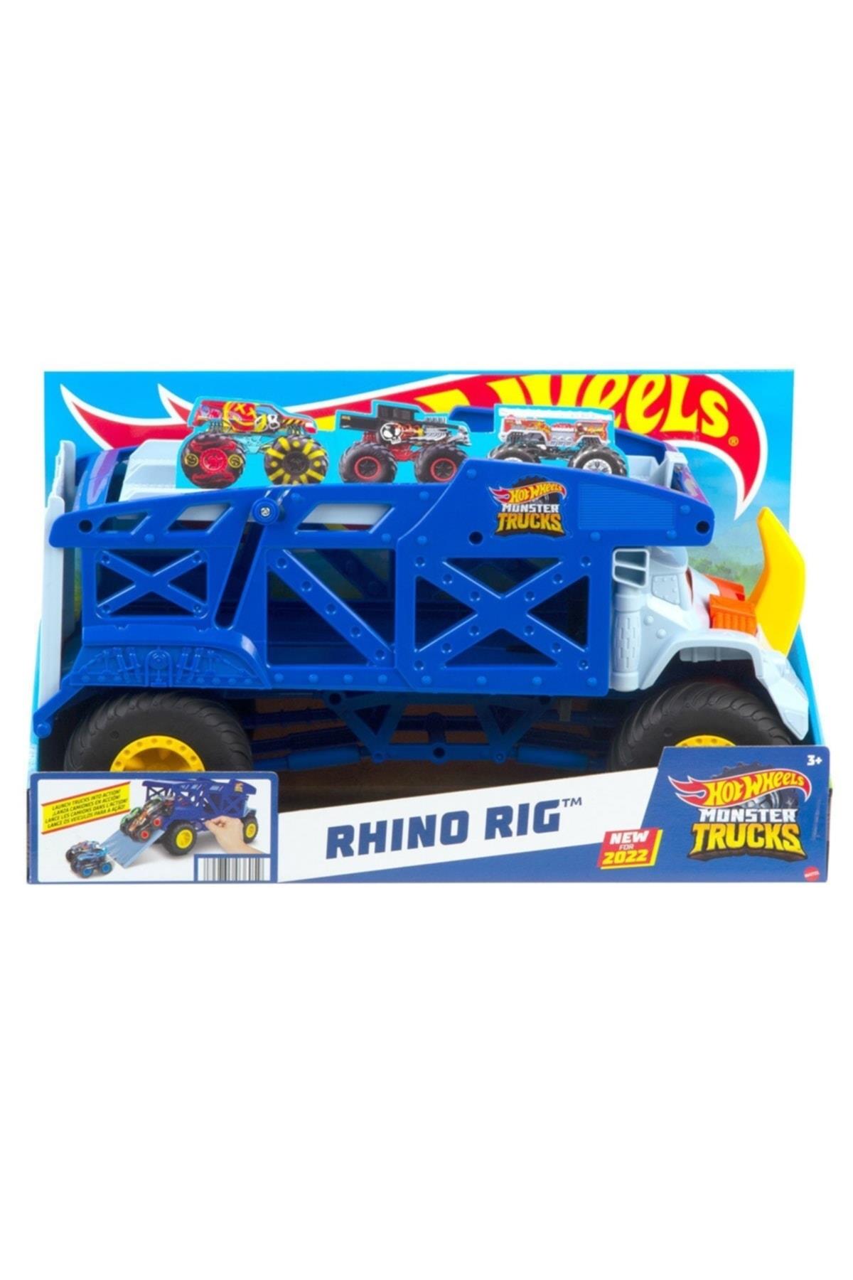 Hot Wheels Monster Trucks Rhino Taşıyıcı Kamyon Fırlatma Için Rampası Bulunur
