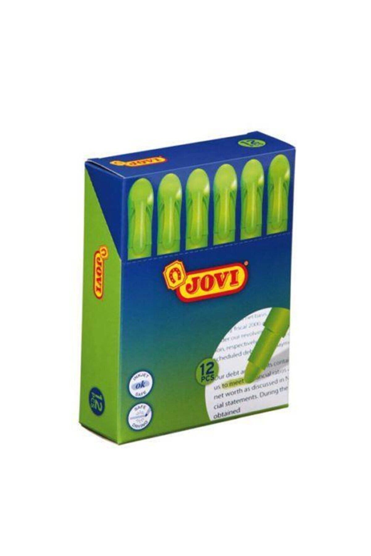 Jovi Fosforlu Kalem Kalem Tipi Gel Yeşil Fosforlu Kalem (12 Li Paket)