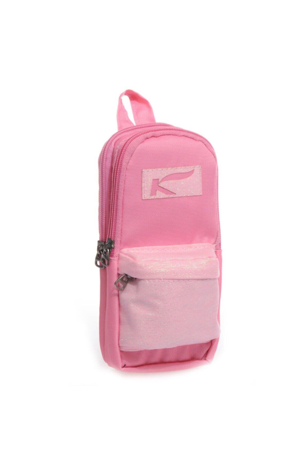 Kaukko Bright Simli Kalem Çantası (Kalemlik) Pembe K2121