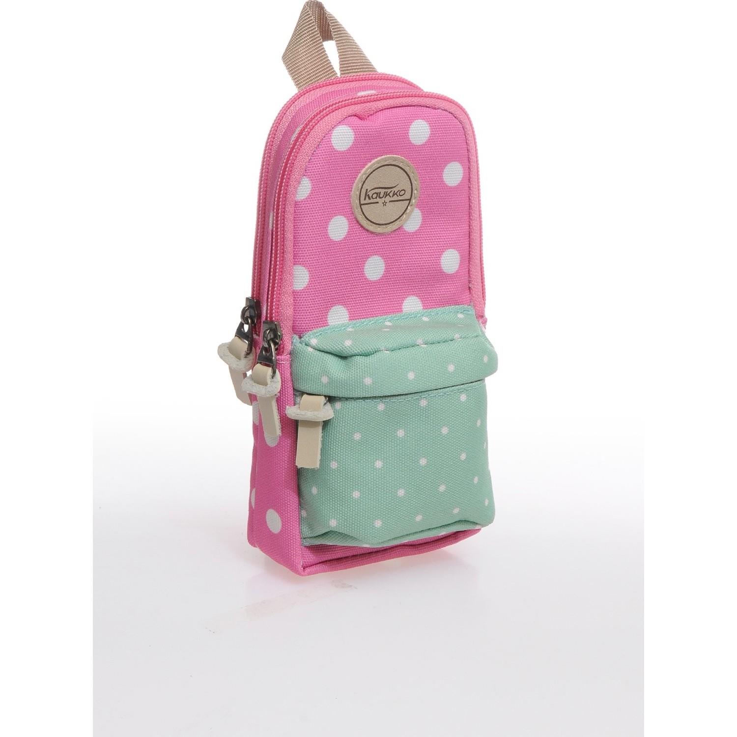 Kaukko Dots Kalem Çantası (Kalemlik) Gül Kurusu K2112
