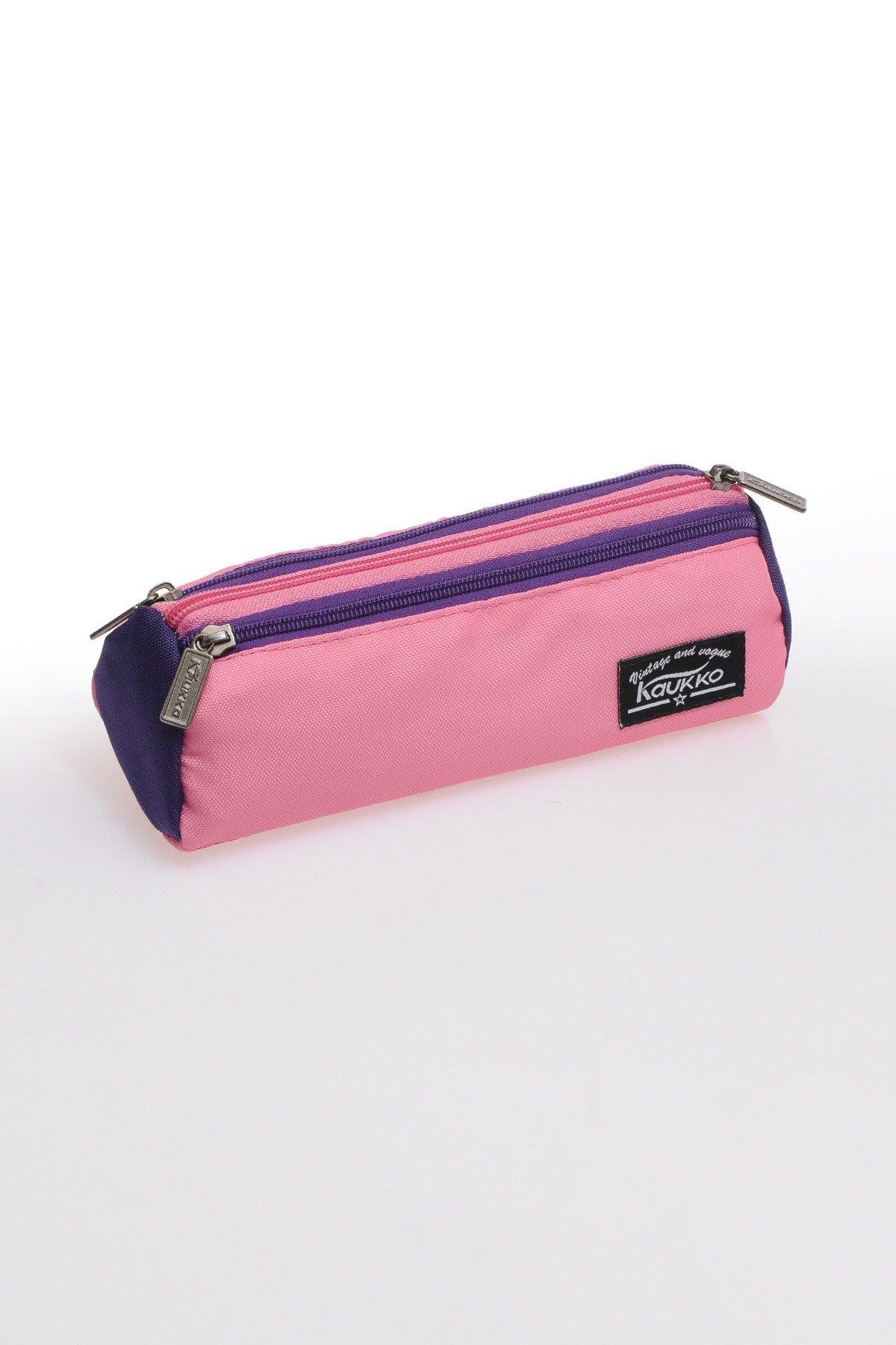 Kaukko Wichlight Kalem Çantası (Kalemlik) Pembe-Mor K2131