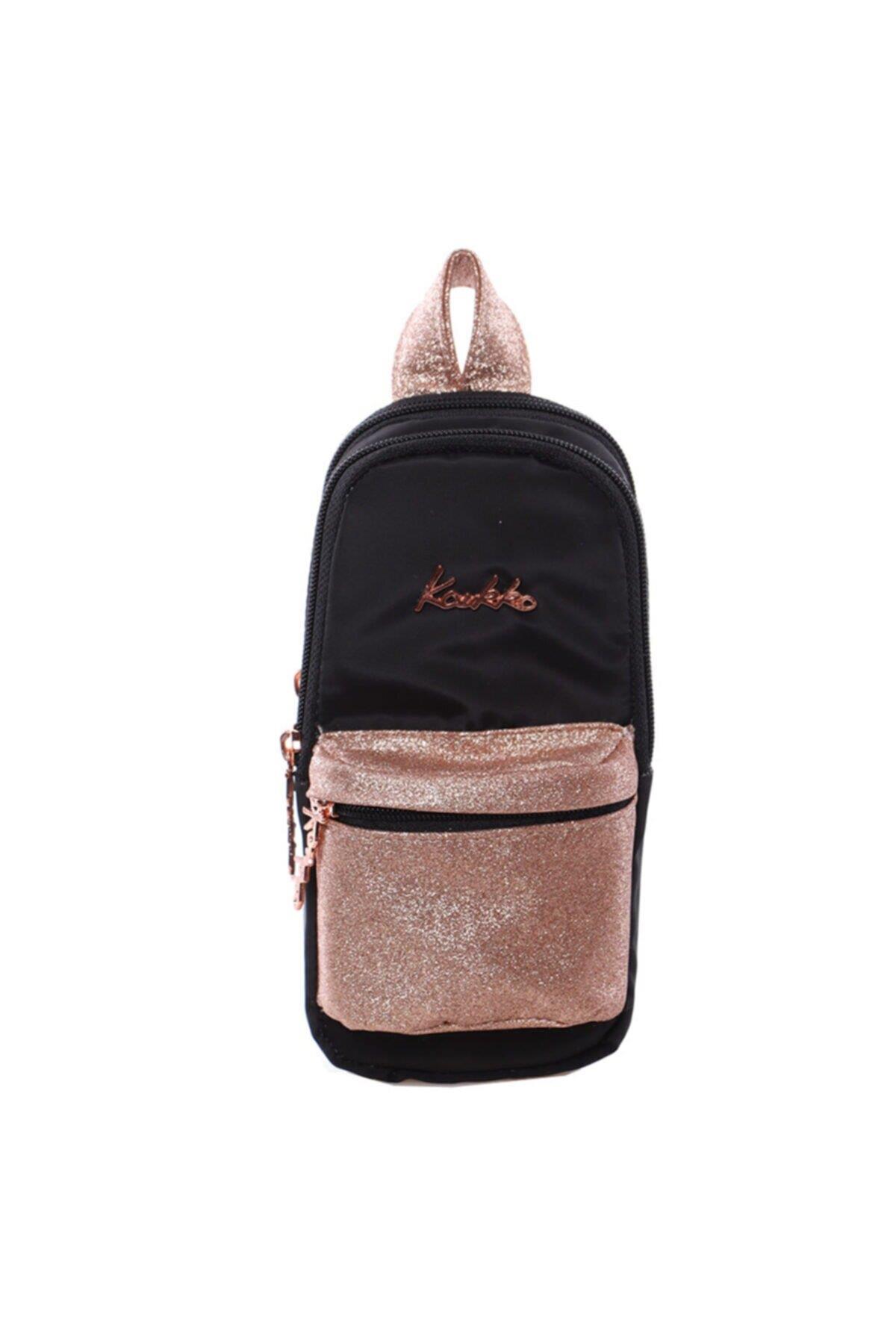 Kaukko Magic Dreams Junior Bag Kalem Çantası Simli Siyah