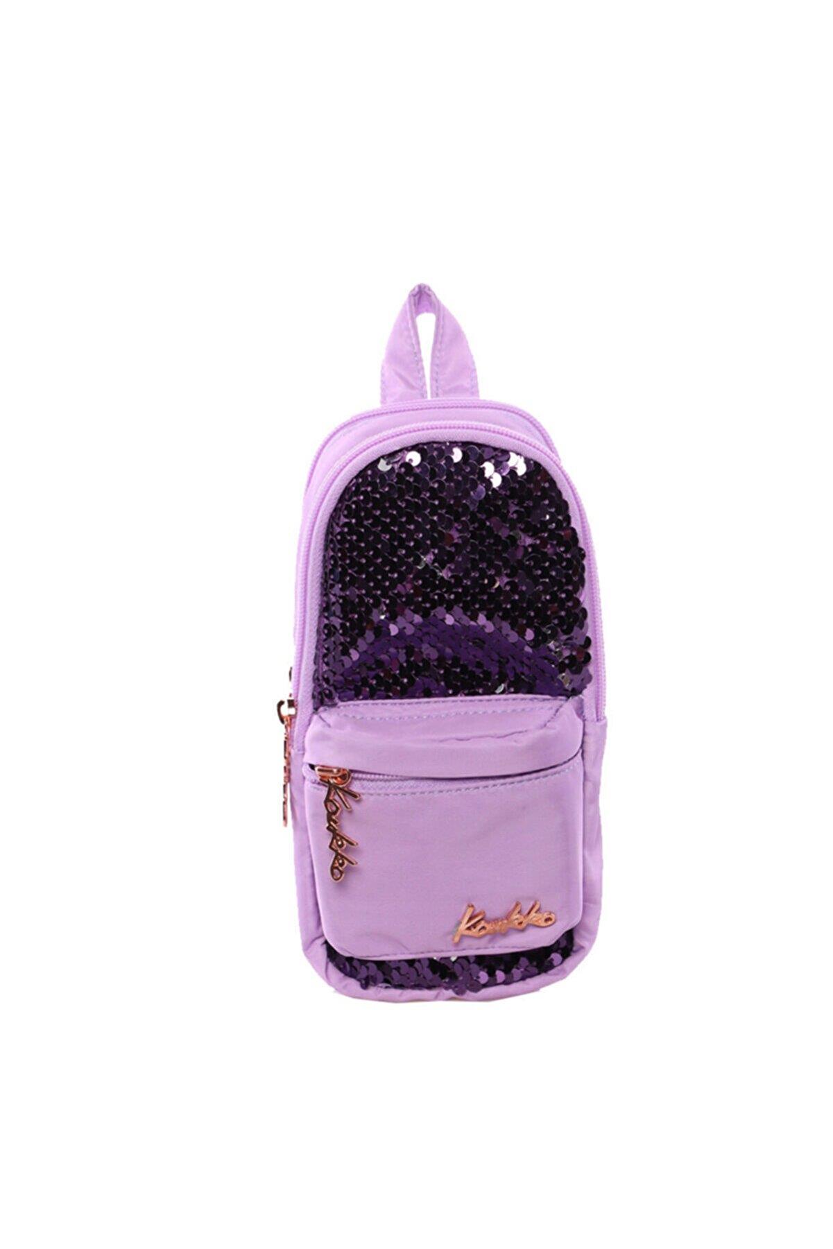Kaukko Magical Junior Bag Kalem Çantası Pullu Lila