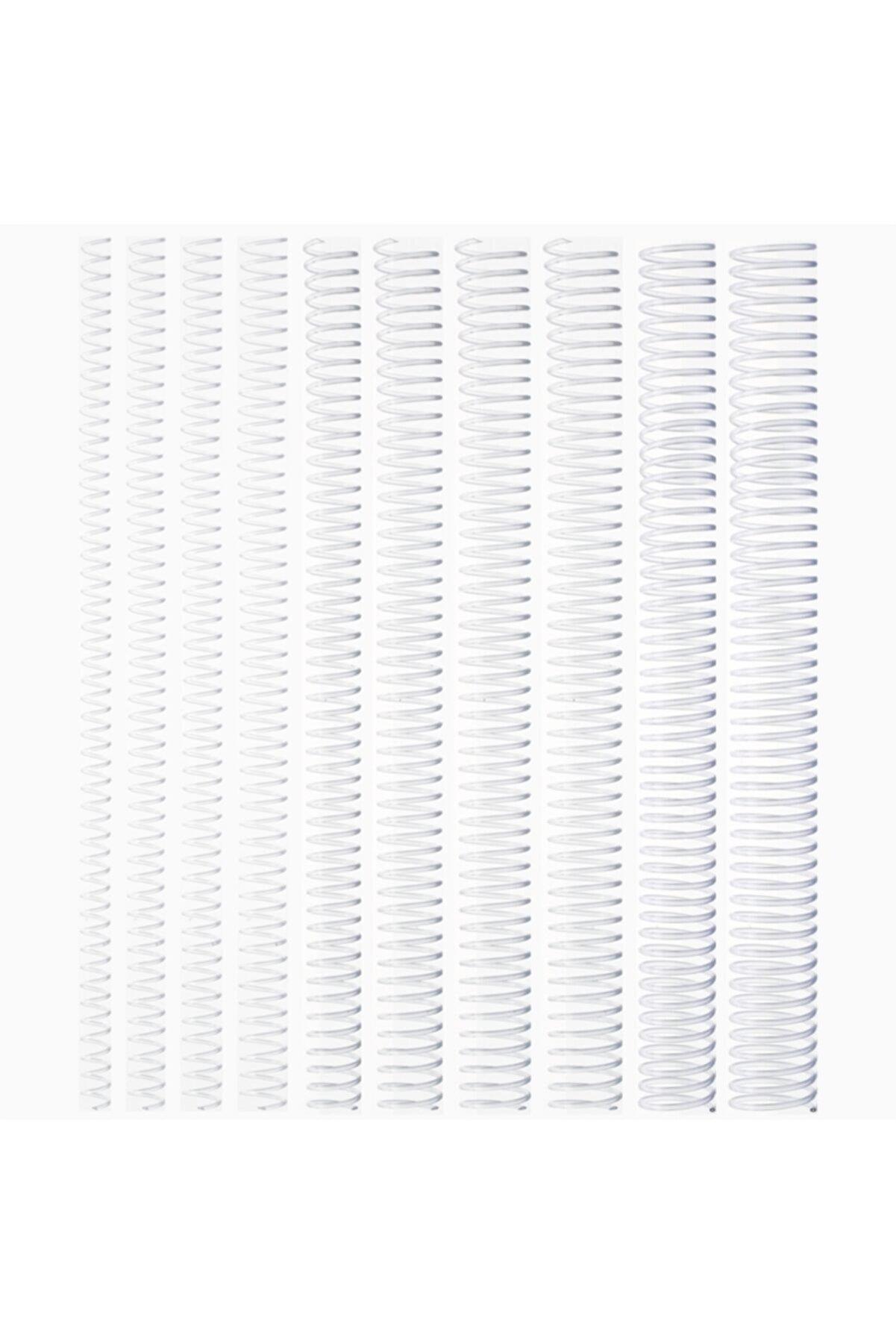 Kayreb Spiral Plastik Helezon 25 Mm Şeffaf 100 Lü (1 Paket 100 Adet)