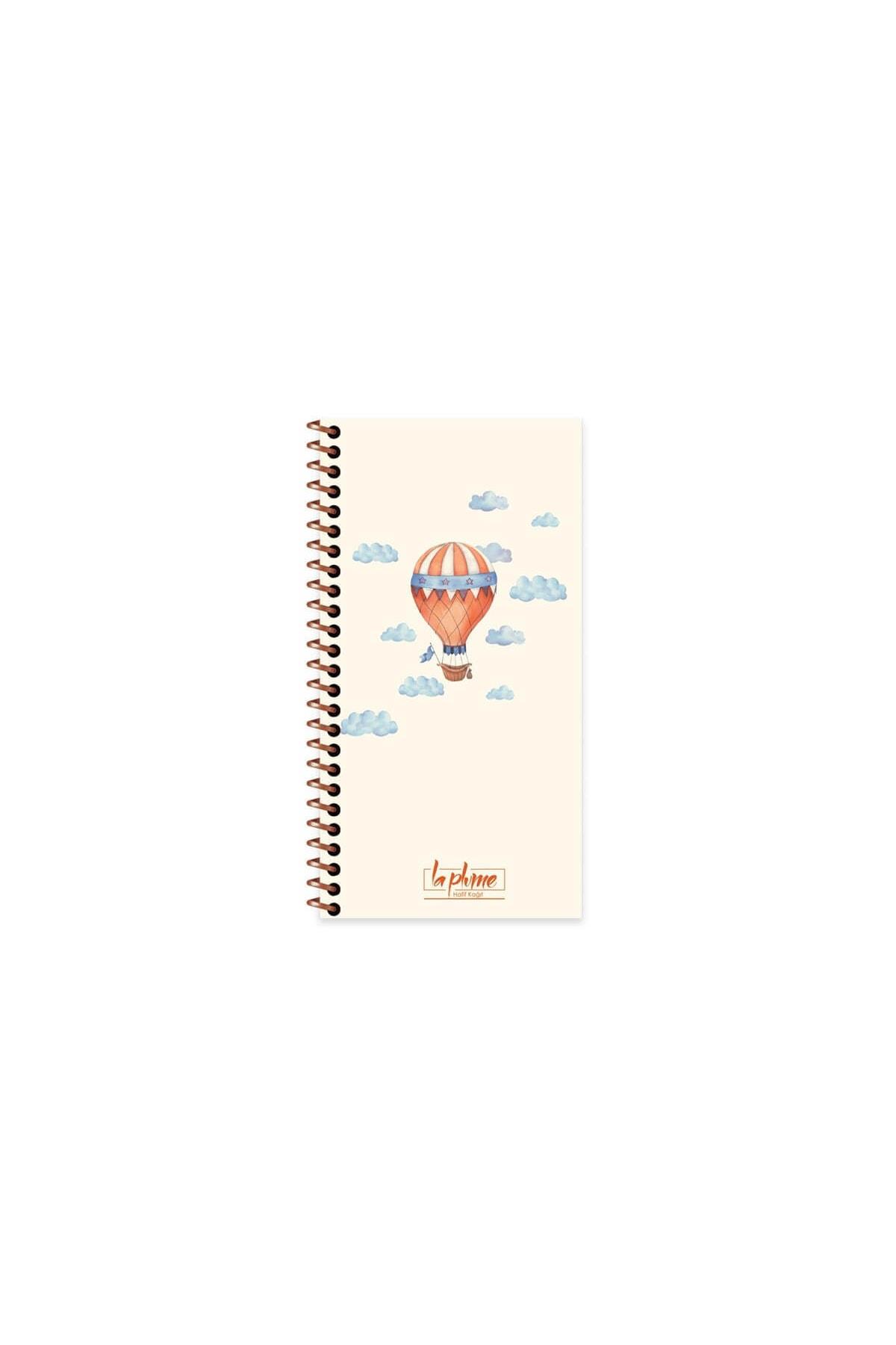 Keskin Color 10 x 19 CM 80 Yaprak Düz Defter La Plume Balloon Turuncu