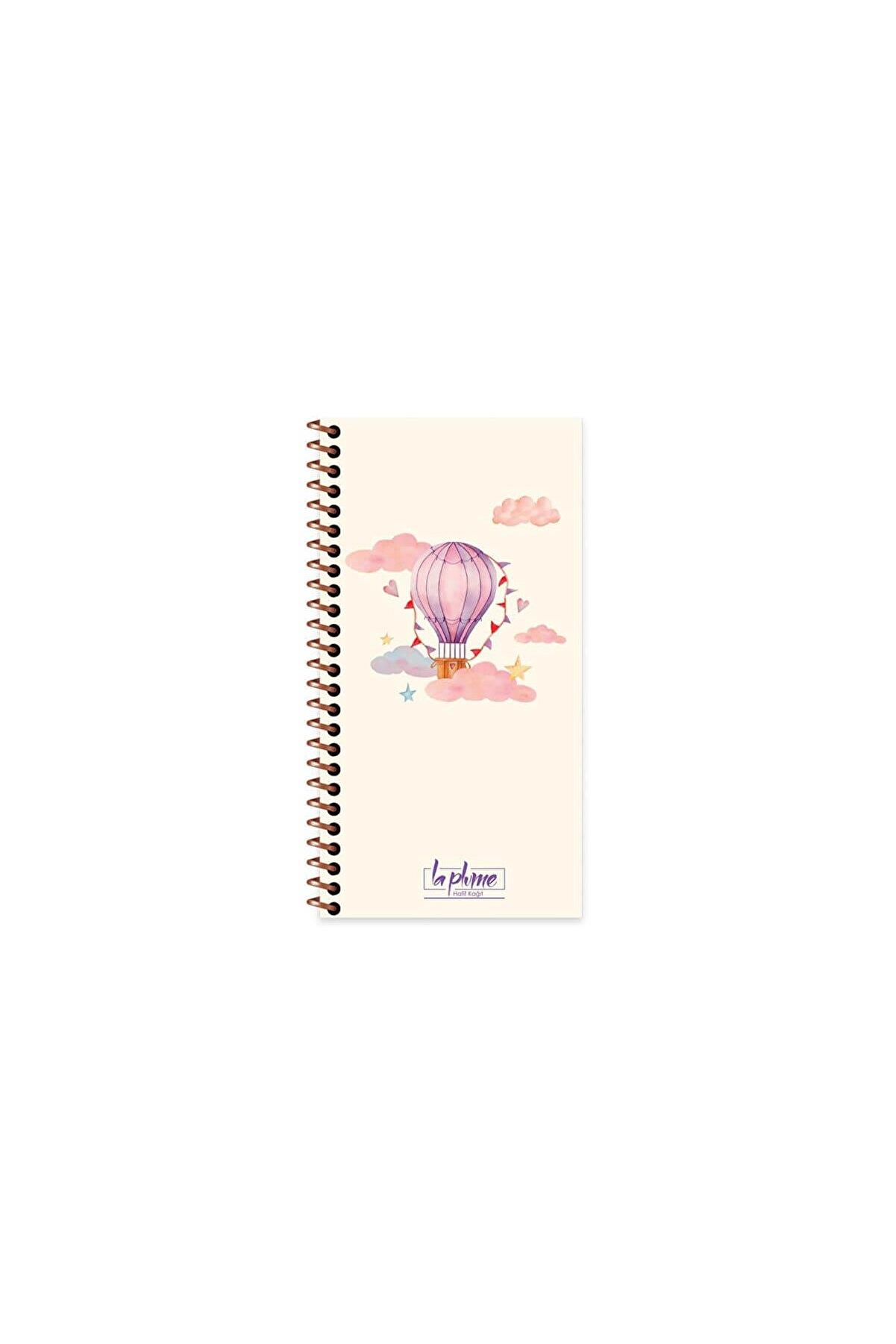 Keskin Color 10 x 19 CM 80 Yaprak Düz Defter La Plume Balloon Pembe