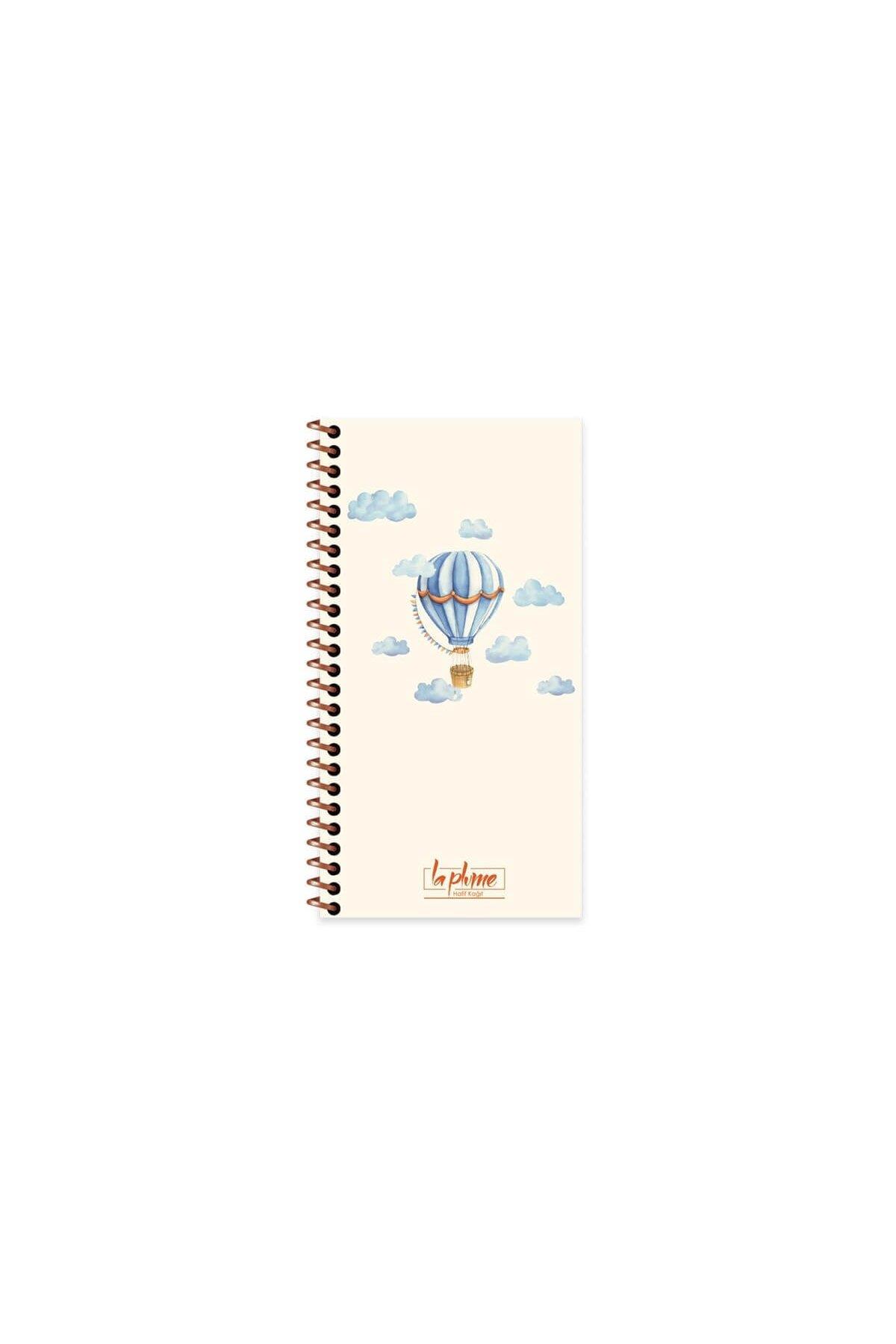 Keskin Color 10 x 19 CM 80 Yaprak Düz Defter La Plume Ball Mavi