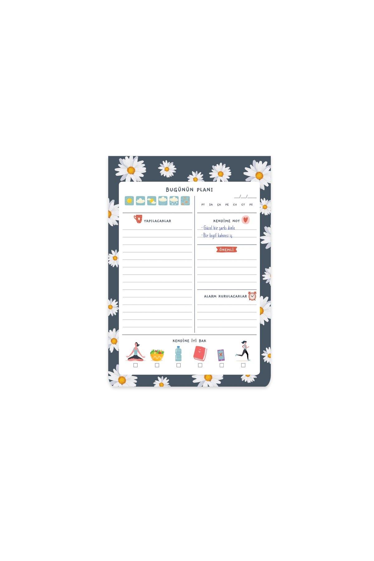 Keskin A5 Günlük Planner Blok Çiçek Desenli Günlük Planlayıcı