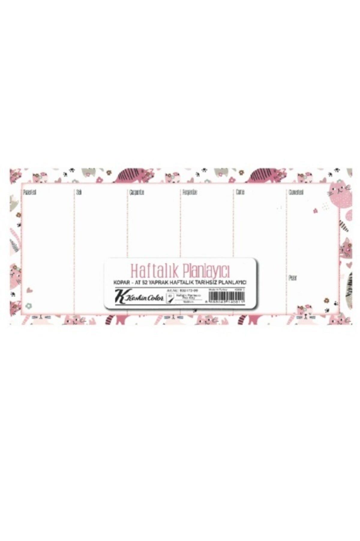 Keskin Color Haftalık Planner Blok Pink Kitty 12x26 830172-99