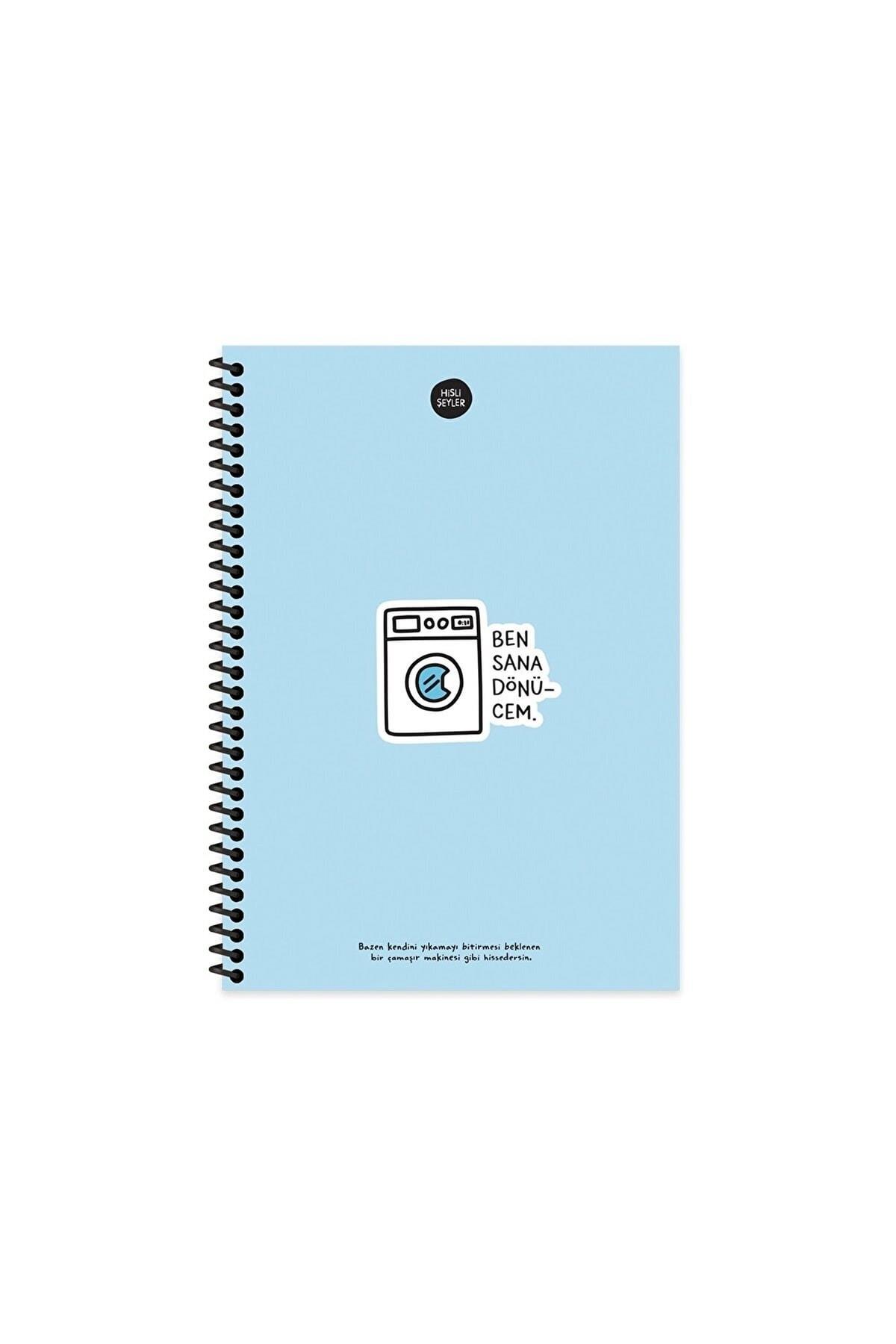 Keskin Color Hisli Şeyler 17x24 100 Yaprak Çizgili Spiralli Sert Kapak Defter Dönücem Ben Sana