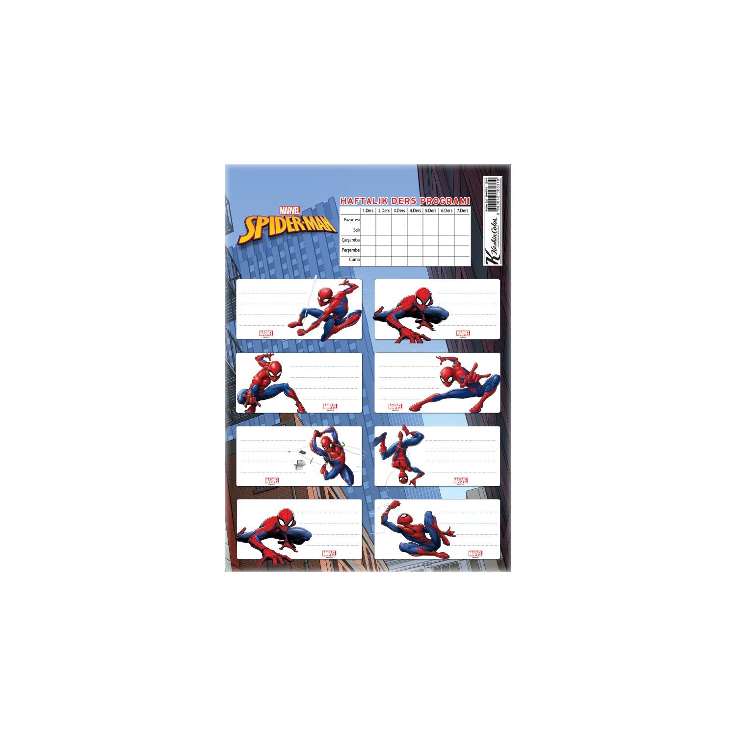 Keskin Color Okul Etiketi Spider Man Ders Proğramlı 3 Lü