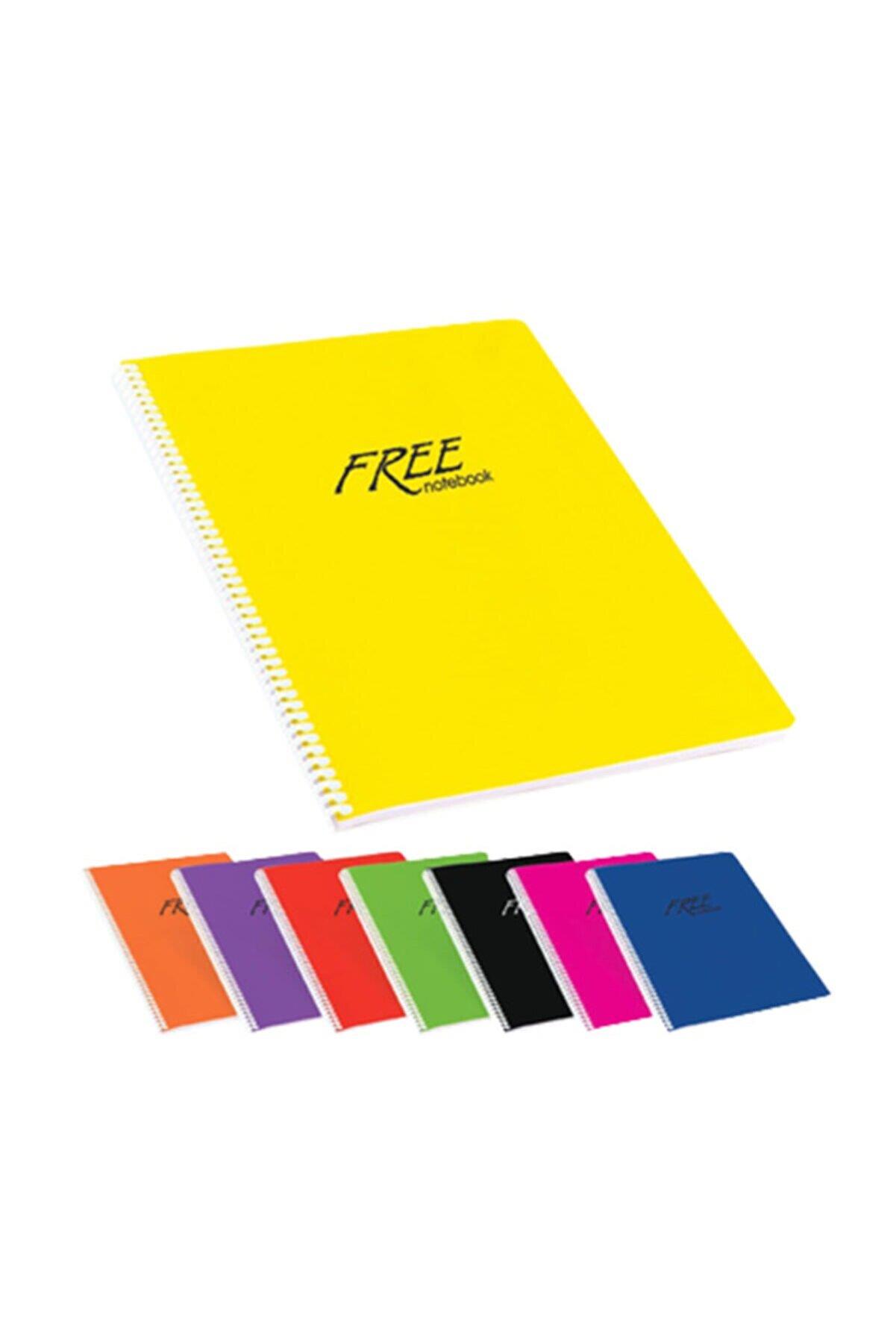 Keskin Color Spiralli Okul Defteri Plastik Kapak Çizgisiz 60 Yaprak A4 (12 Li Paket)