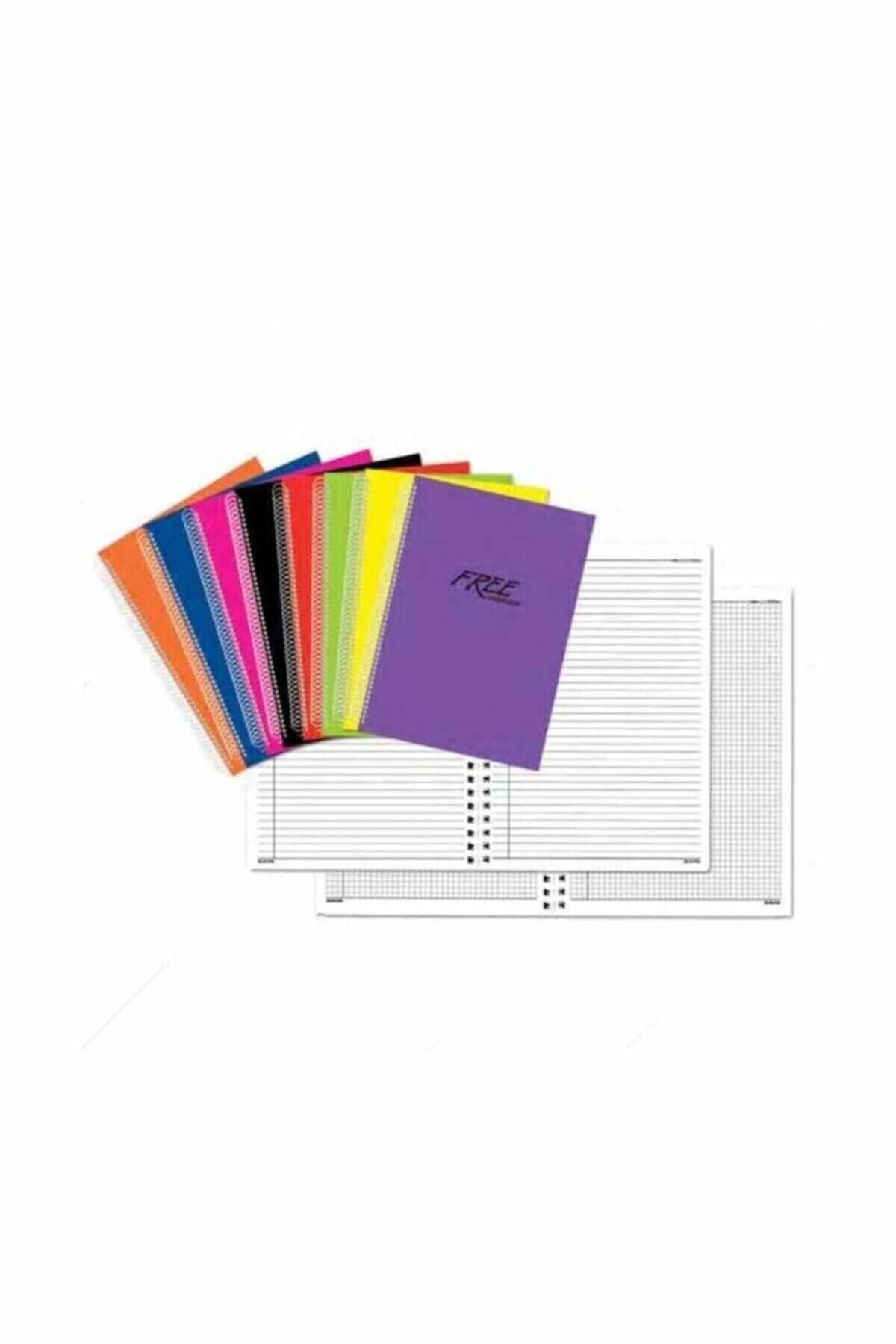Keskin Color Spiralli Haritametod Kareli Okul Defteri Plastik Kapak Kareli 120 Yaprak A4 (6 Lı Paket)