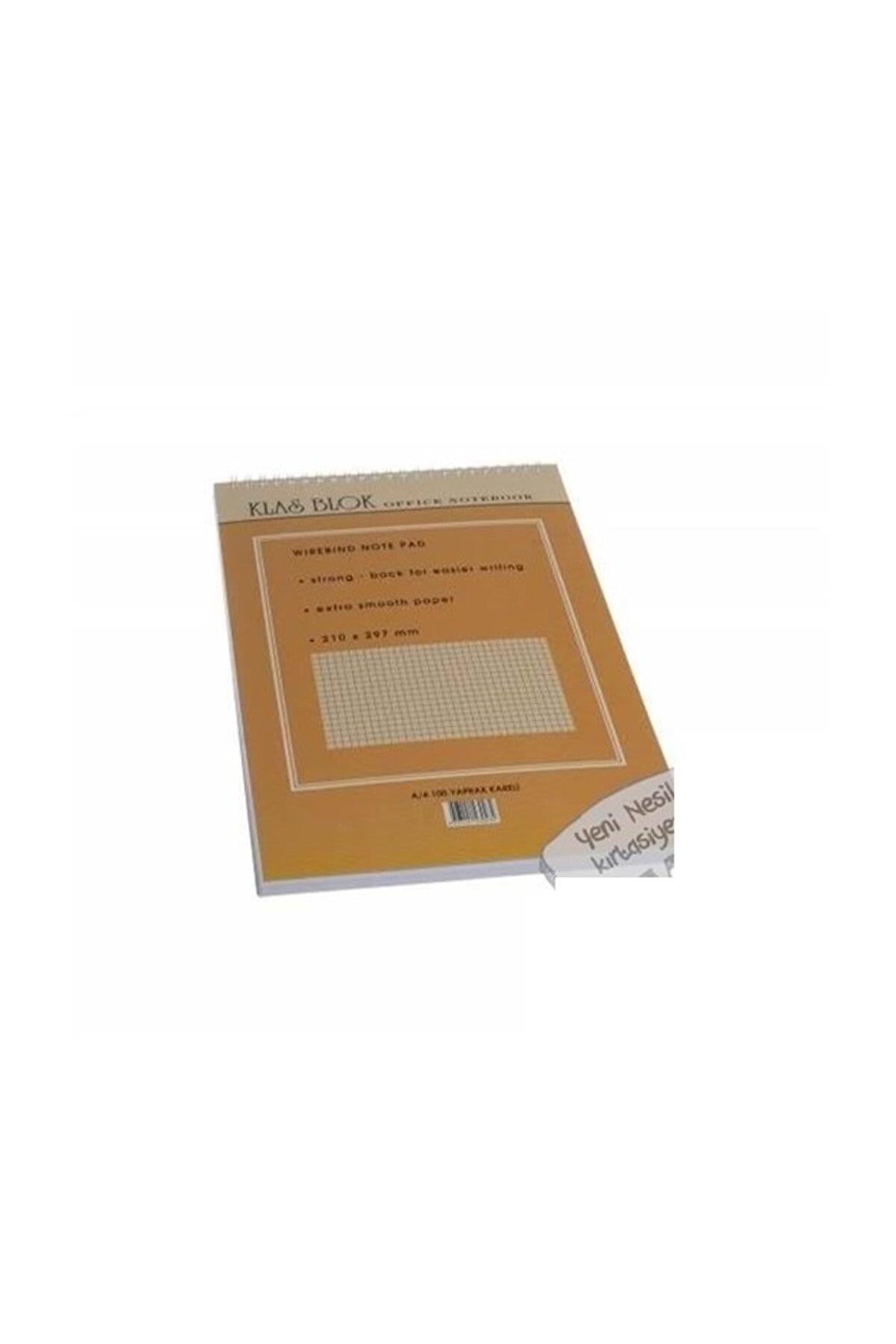 Klas A4 Bloknot Spiralli Office Book Kareli 100 Yaprak (6 Li Paket)
