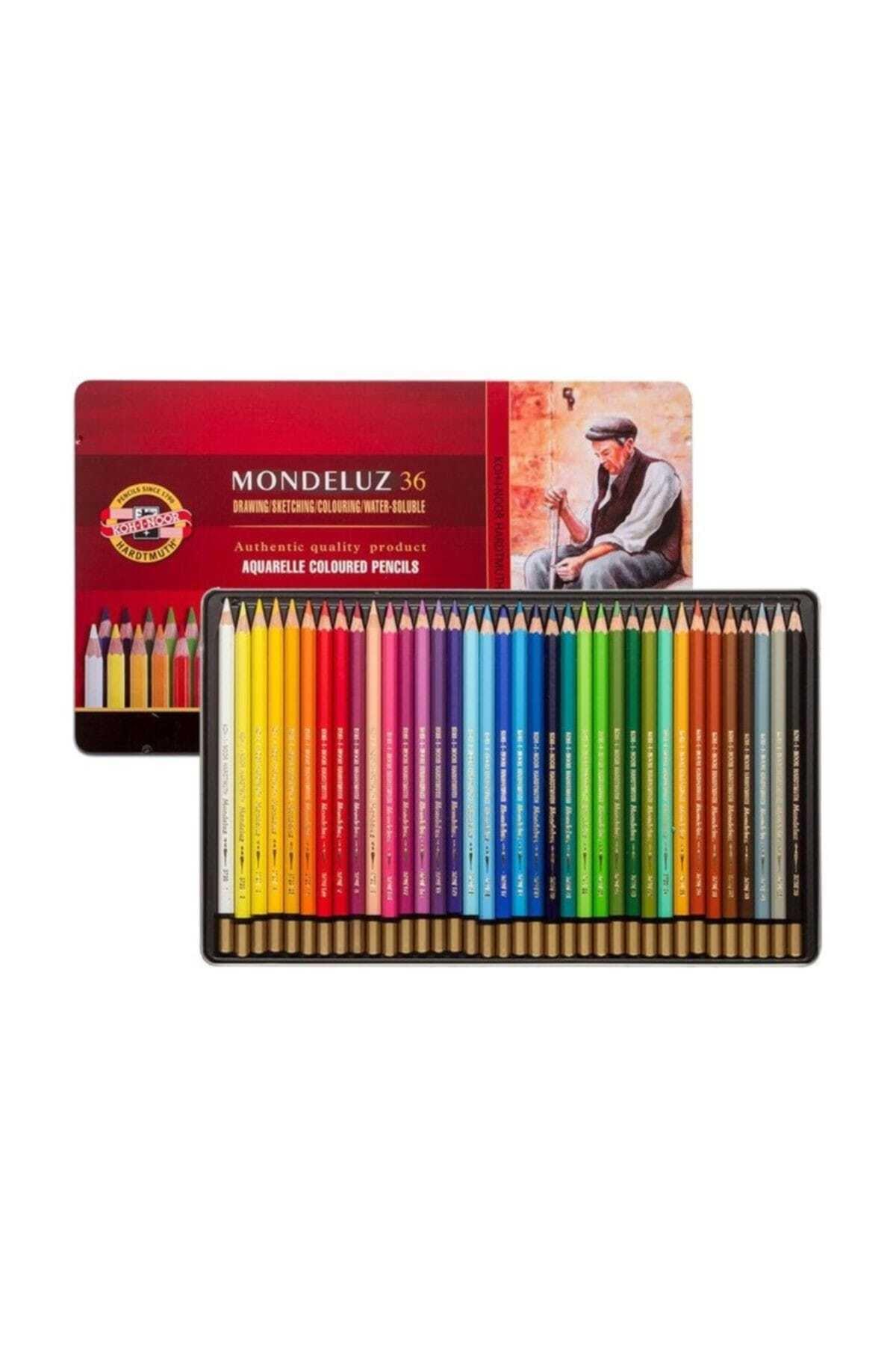 Koh-I Noor Mondeluz Aquarell Boya Kalemi 36 Renk Metal Kutu 3725 36