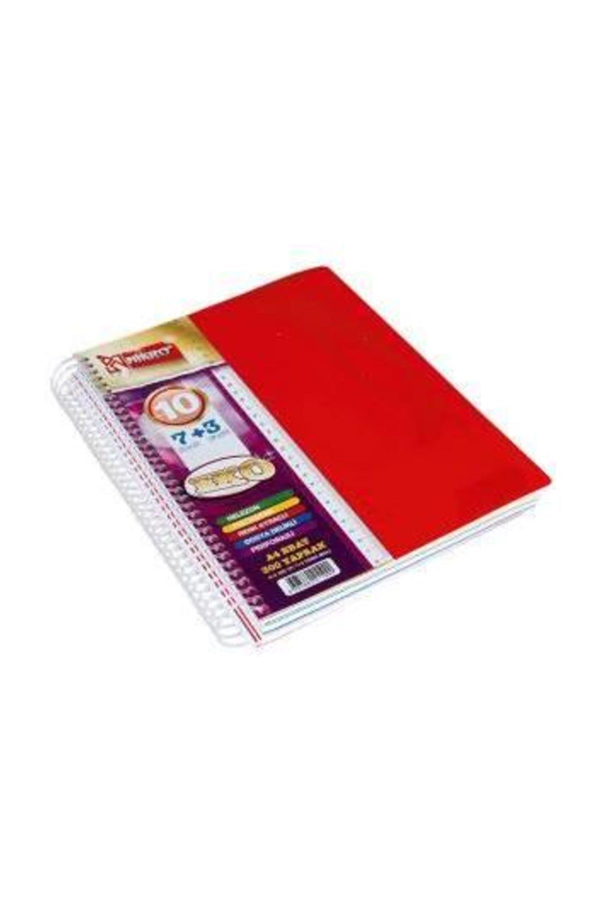 Komeks Spiralli Defter Plastik Kapak 7+3 Seperatörlü Kareli-Çizgili 300 YP A4
