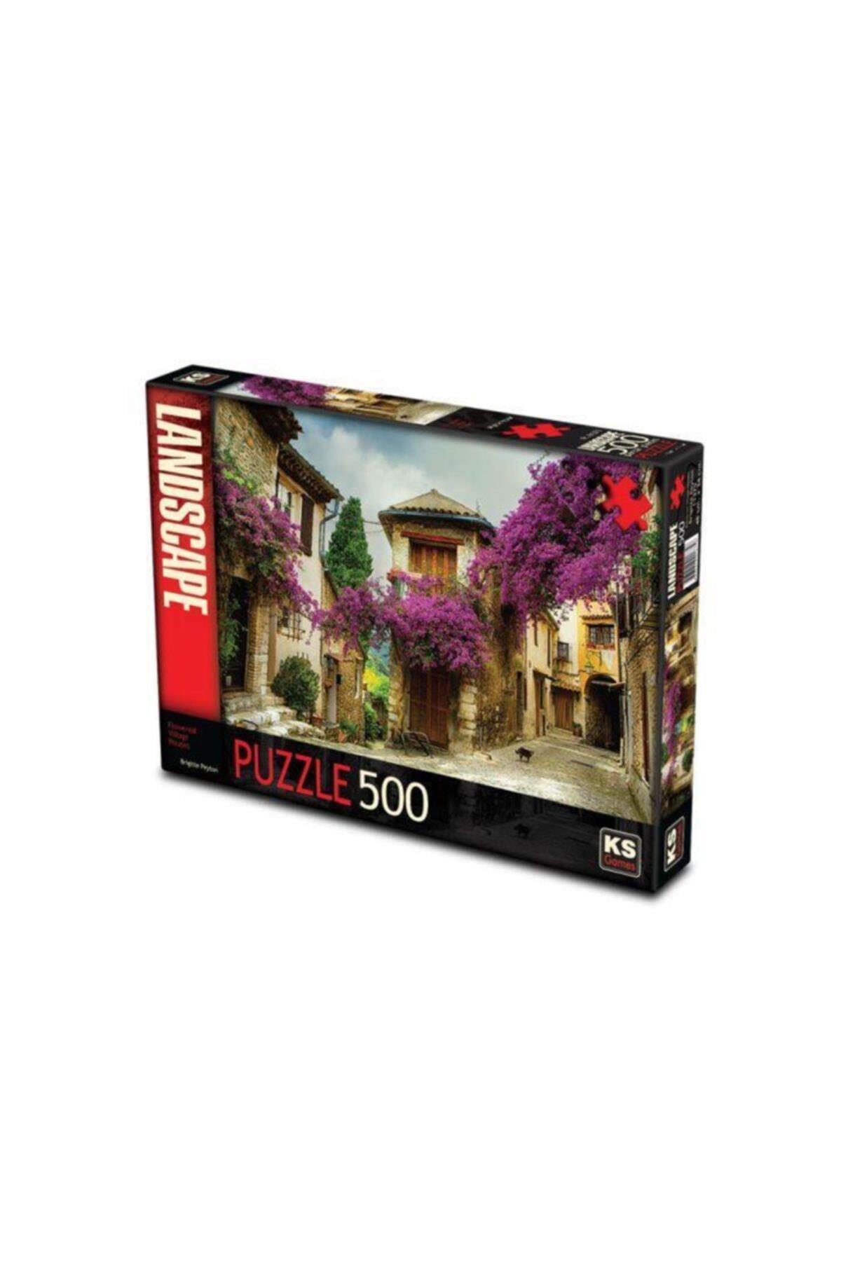Ks Games Flowered Village Houses 500 Parça Puzzle