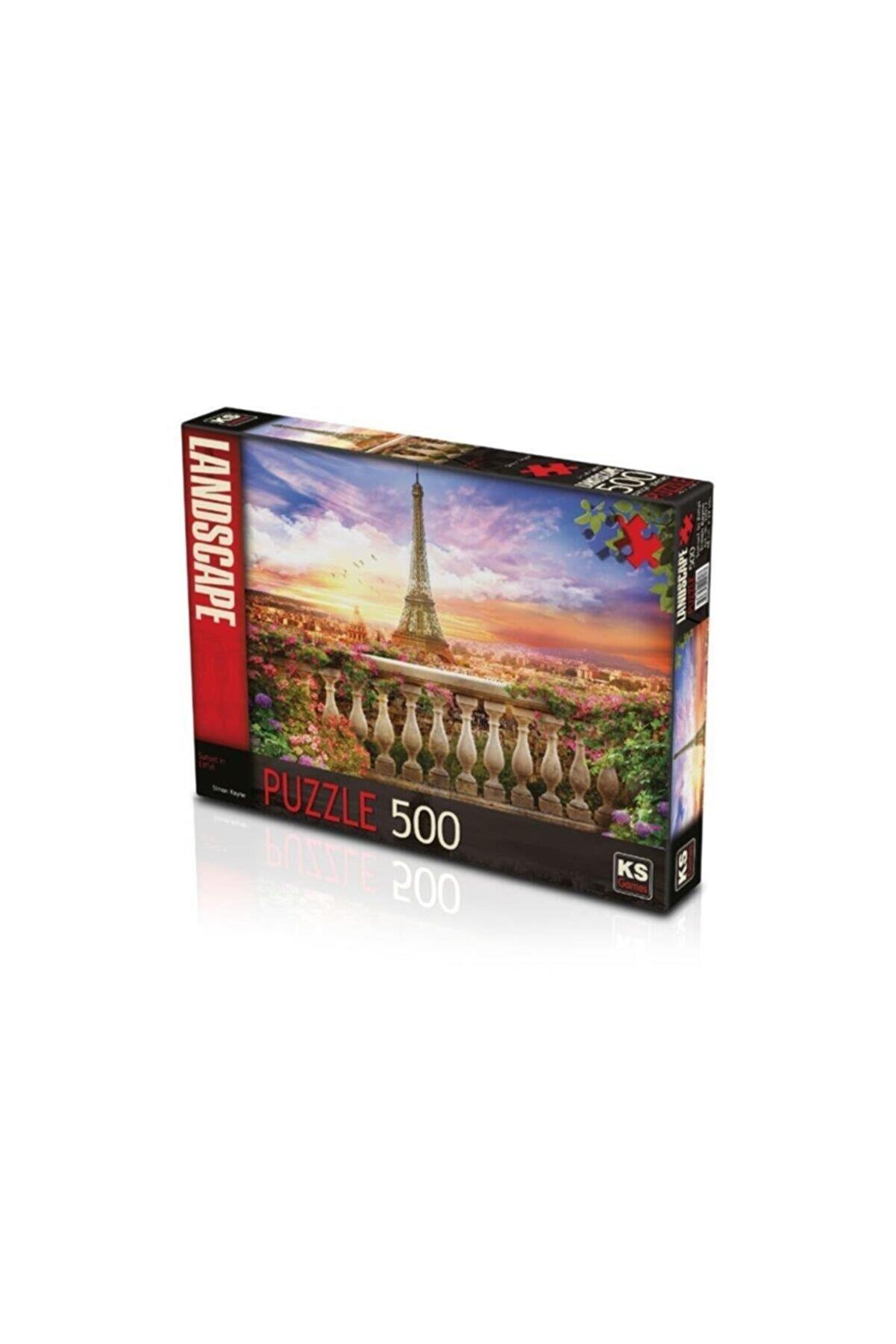 Ks Games Sunset in Eiffel 500 Parça Puzzle